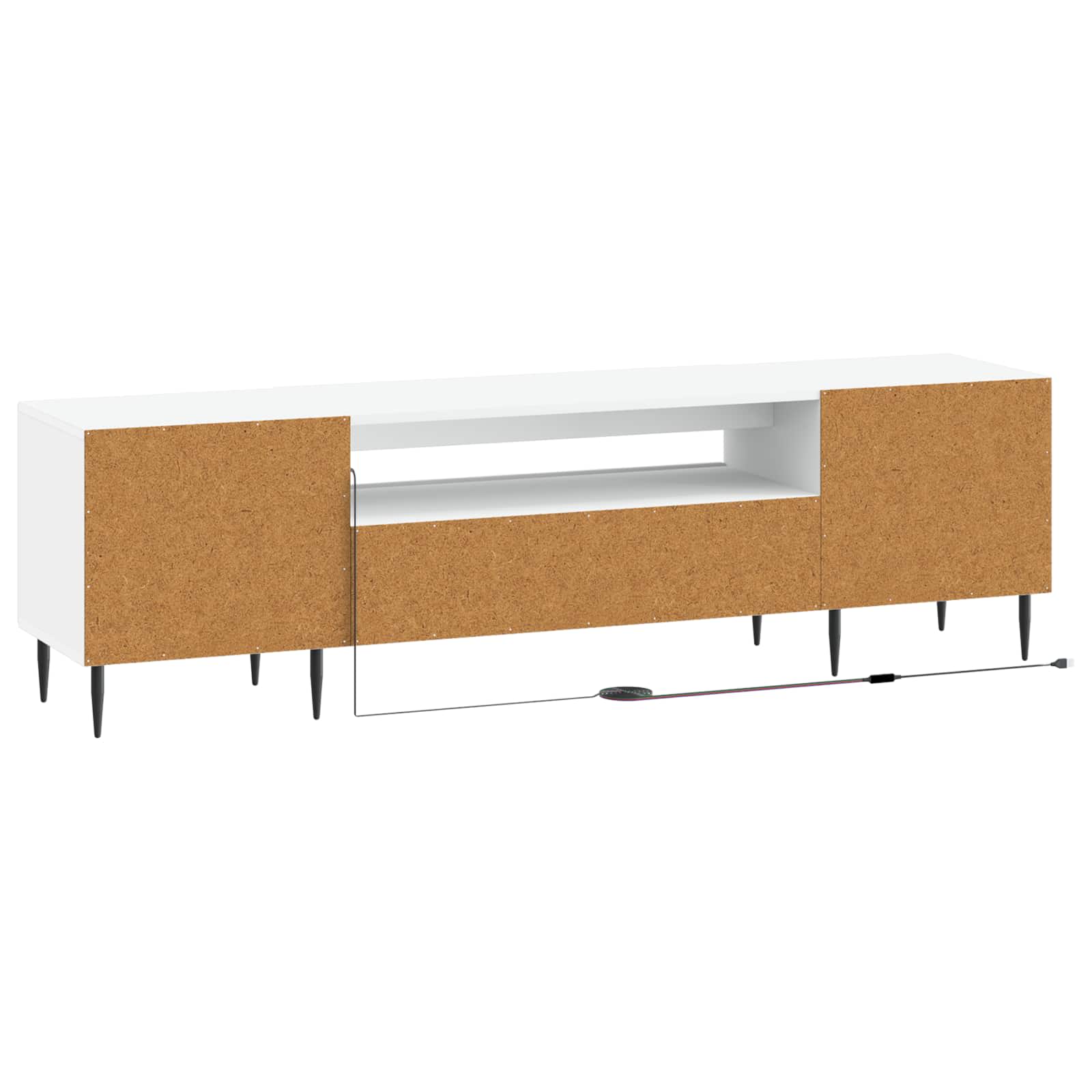 LED TV-kaappi valkoinen Tekninen puu - Image 6