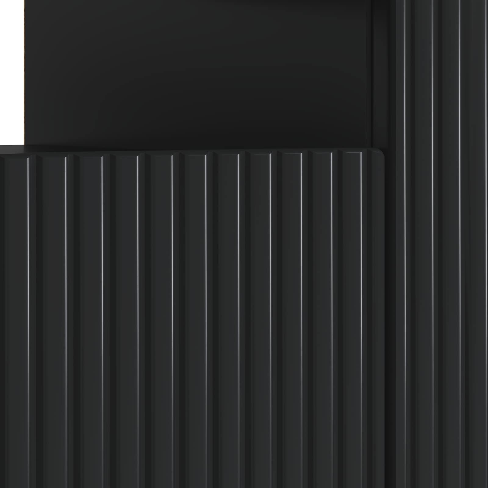 LED TV-kaappi Musta Tekninen puu - Image 7
