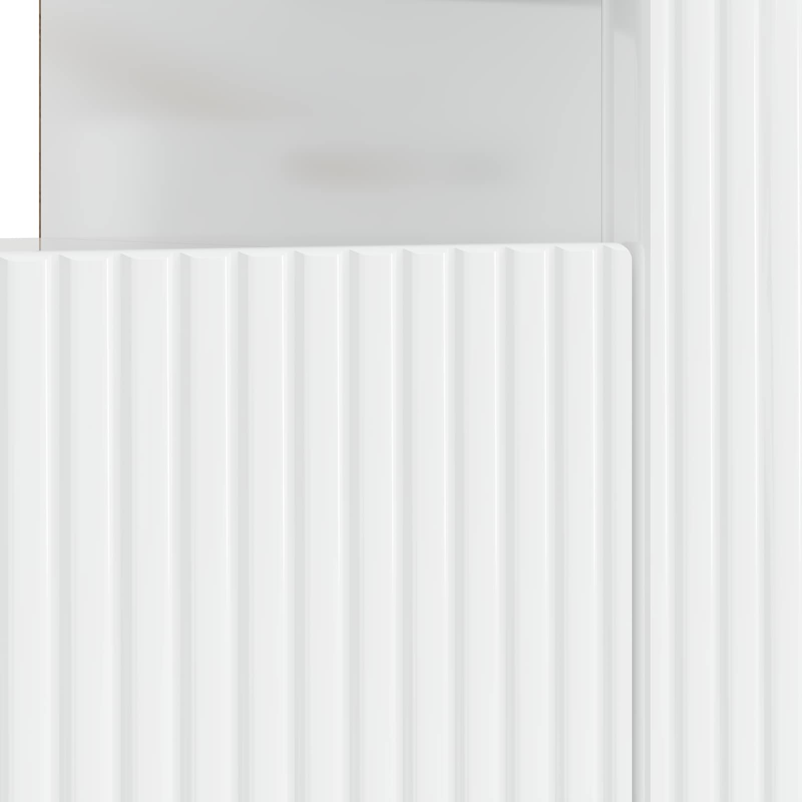 LED TV-kaappi Korkeakiiltoinen valkoinen Tekninen puu - Image 7