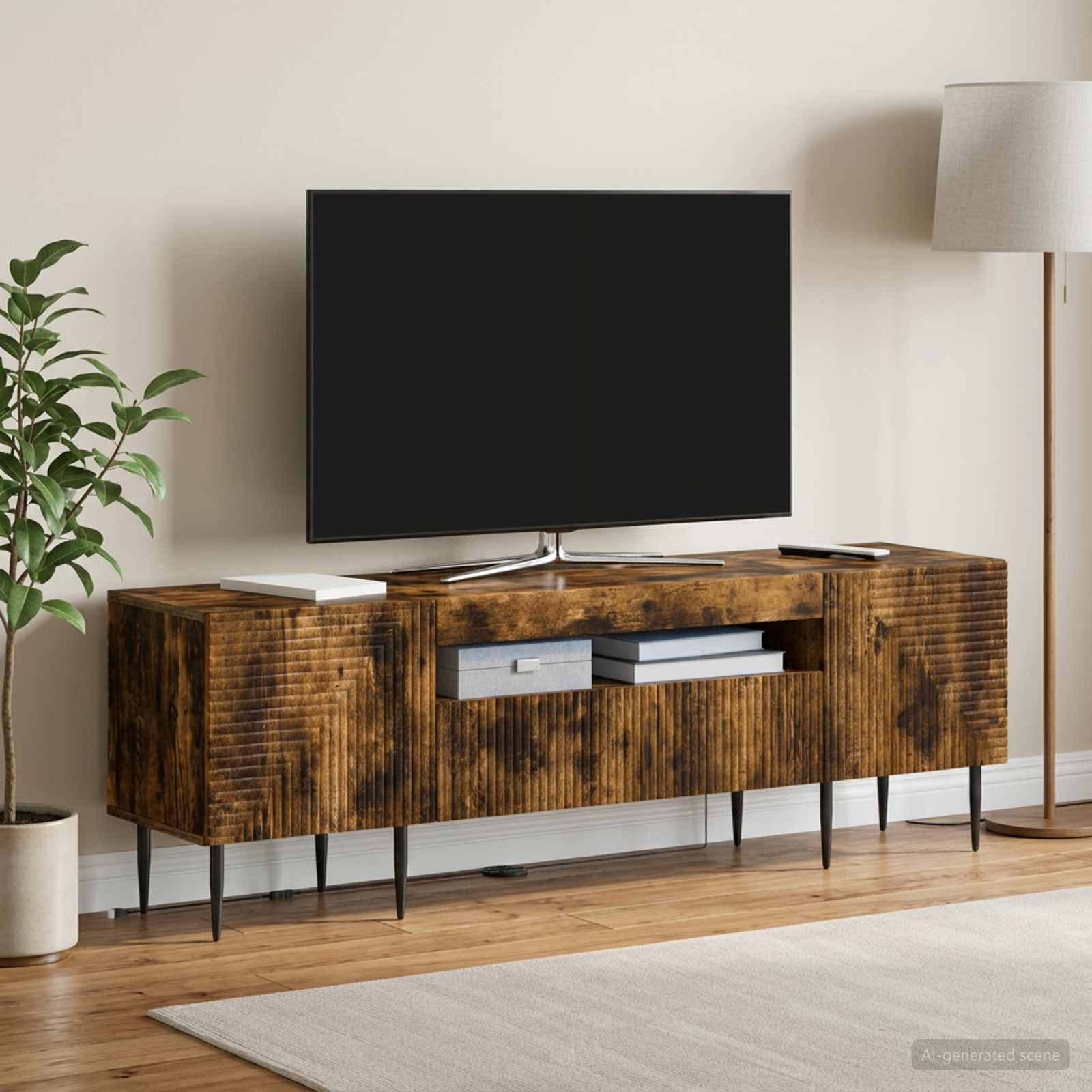LED TV-kaappi Savutammi Tekninen puu