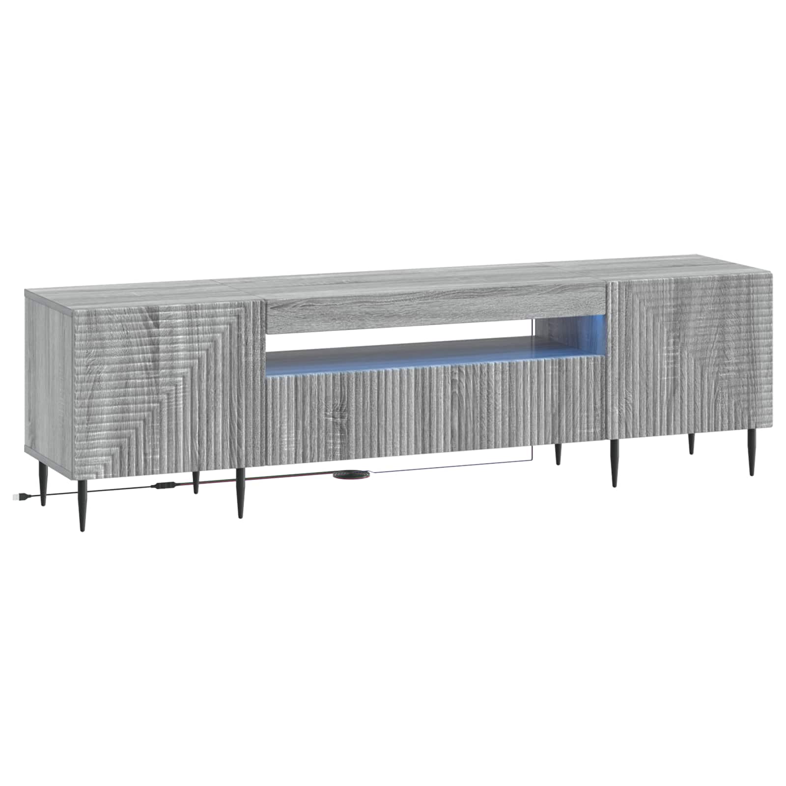 LED TV-kaappi Harmaa Sonoma Tekninen puu