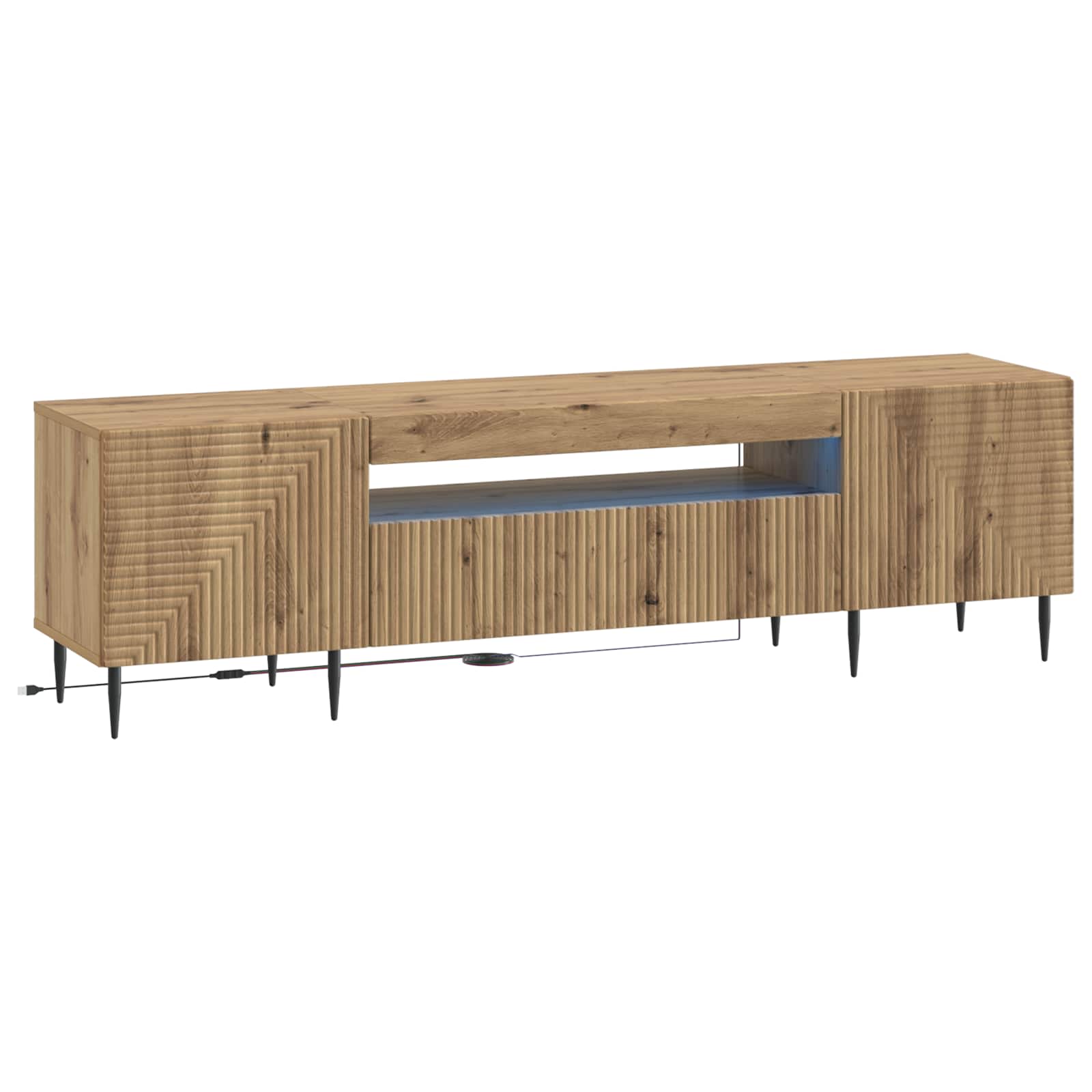 LED TV-kaappi Artisaanitammi Tekninen puu