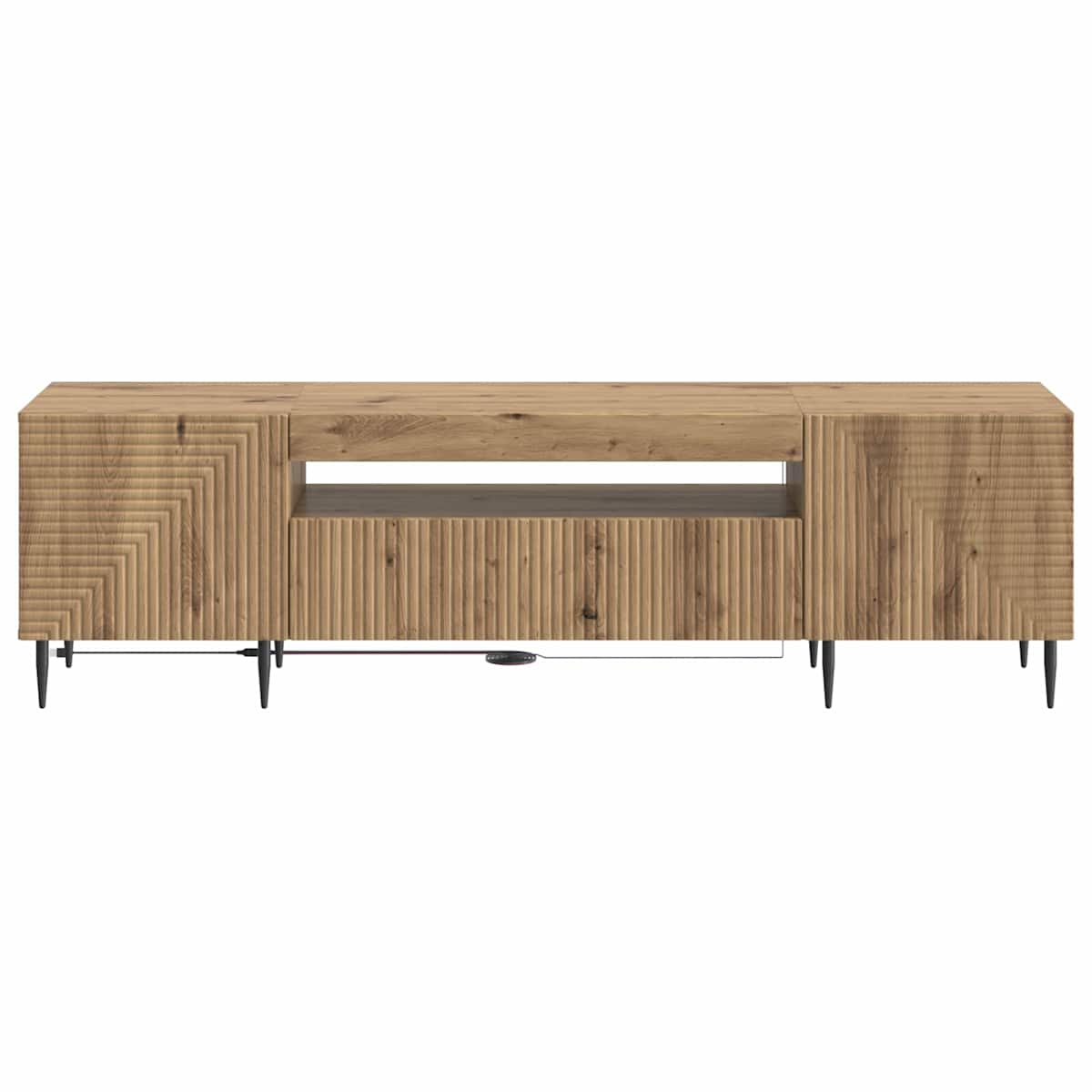 LED TV-skab HAARLEM 153 x 35 x 43 cm Konstrueret træ - Billede 6