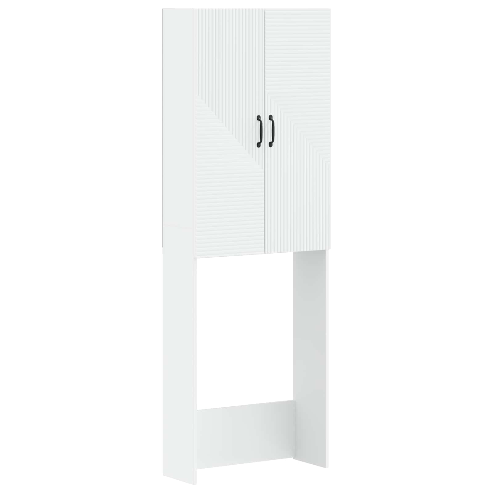 vidaXL Toalett skåp HAARLEM Vit 66 x 25,5 x 190 cm Konstruerat trä