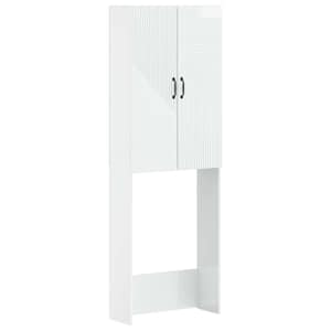 vidaXL Tualettkabinet HAARLEM K&otilde;rgl&auml;ikega valge 66 x 25,5 x 190 cm