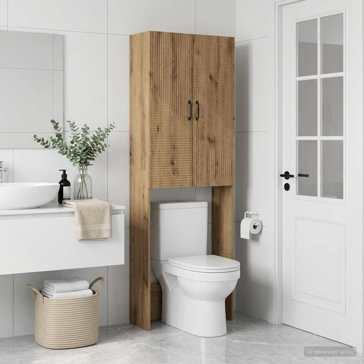 Toilet Skab HAARLEM 66 x 25,5 x 190 cm - Billede 3
