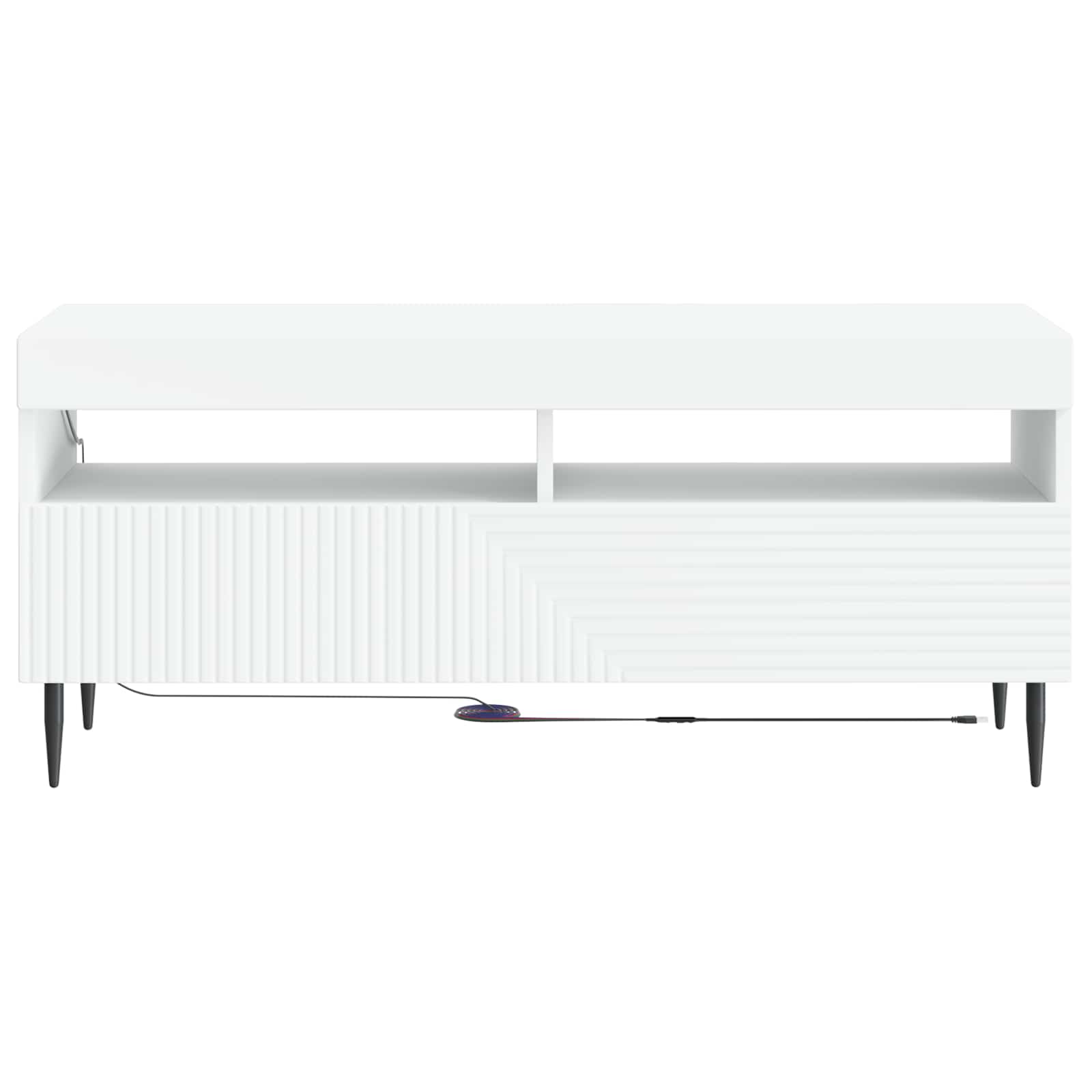 LED TV-kaappi valkoinen Tekninen puu - Image 4