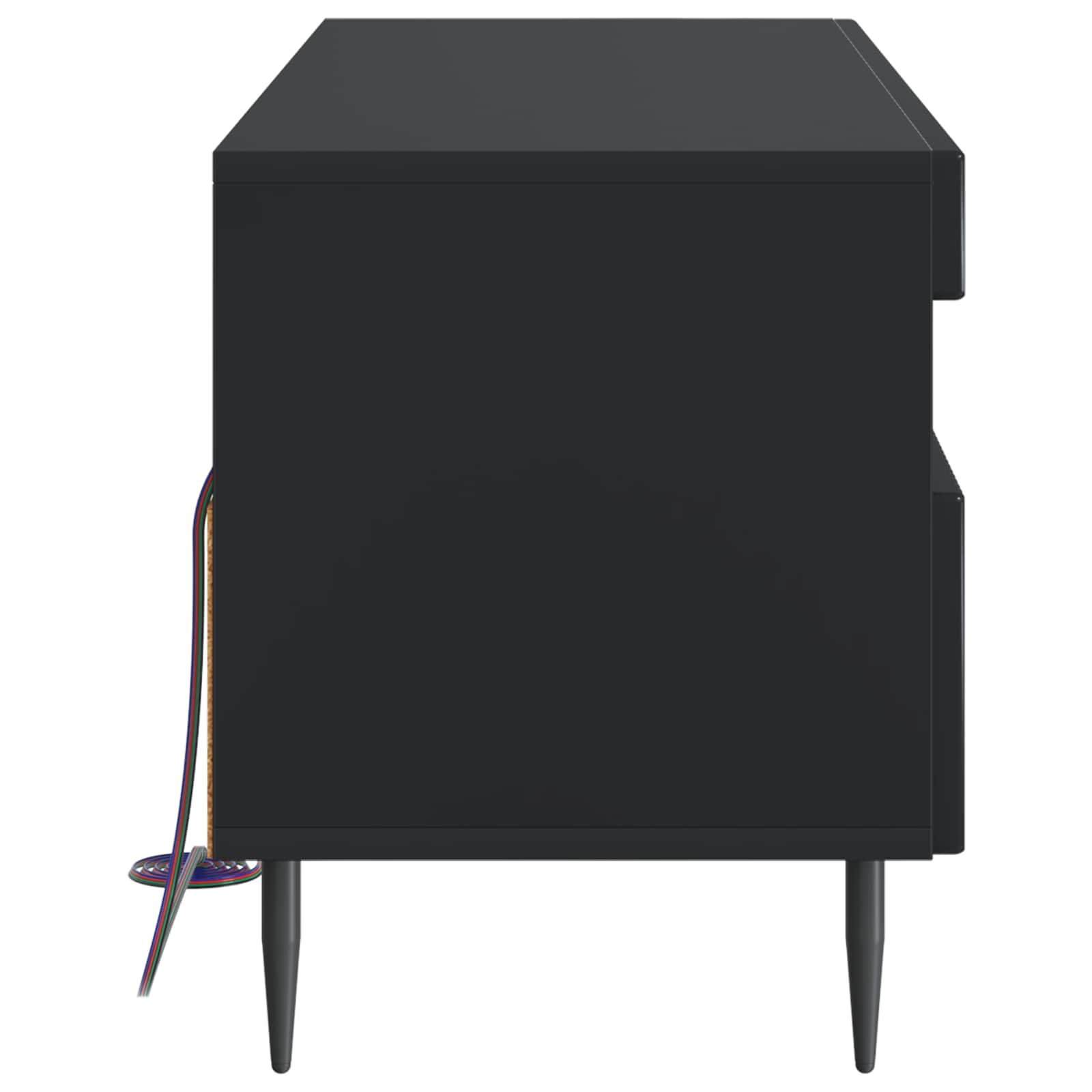 LED TV-kaappi Musta Tekninen puu - Image 5