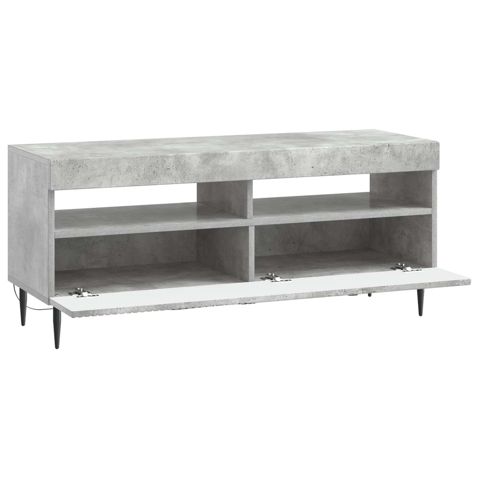 LED TV-kaappi Betoninharmaa Tekninen puu - Image 3