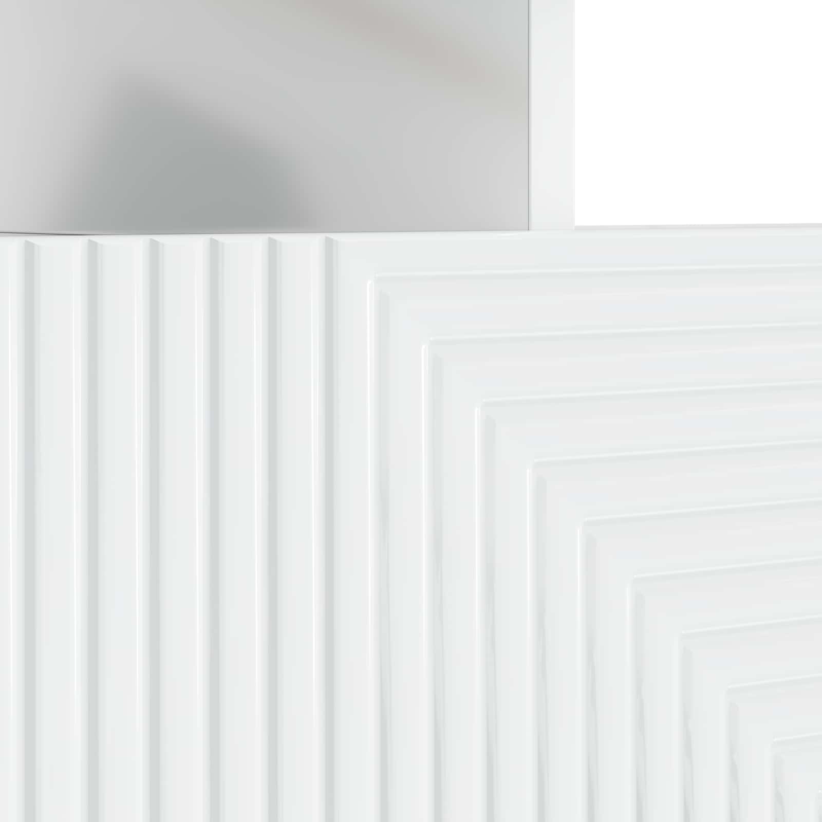LED TV-kaappi Korkeakiiltoinen valkoinen Tekninen puu - Image 7