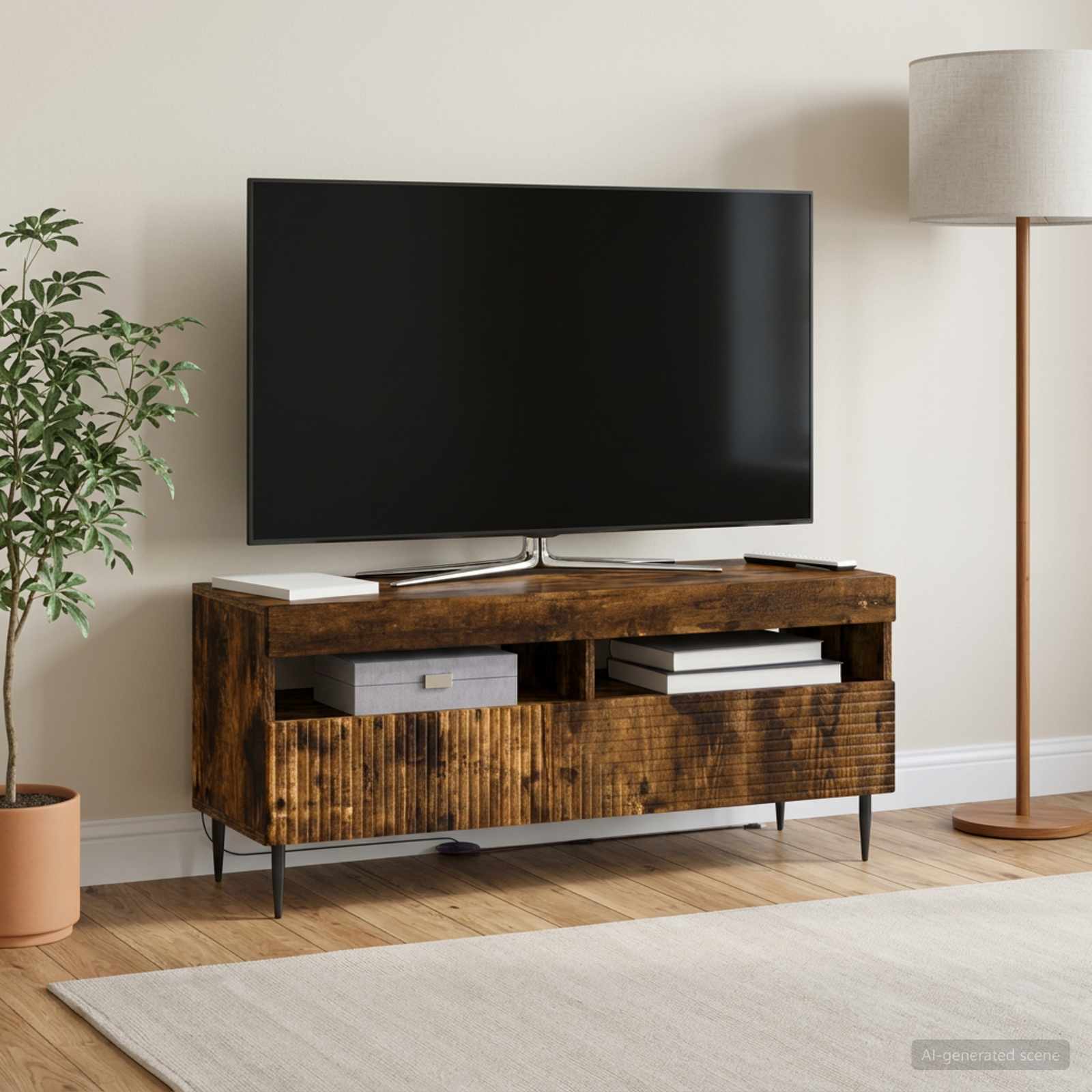 LED TV-kaappi Savutammi Tekninen puu