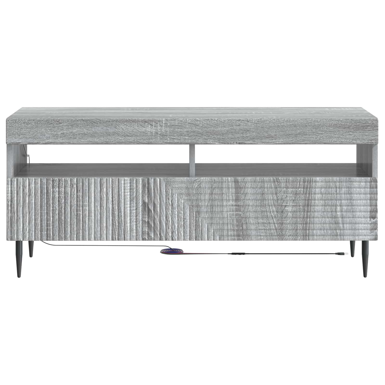 LED TV-kaappi Harmaa Sonoma Tekninen puu - Image 4