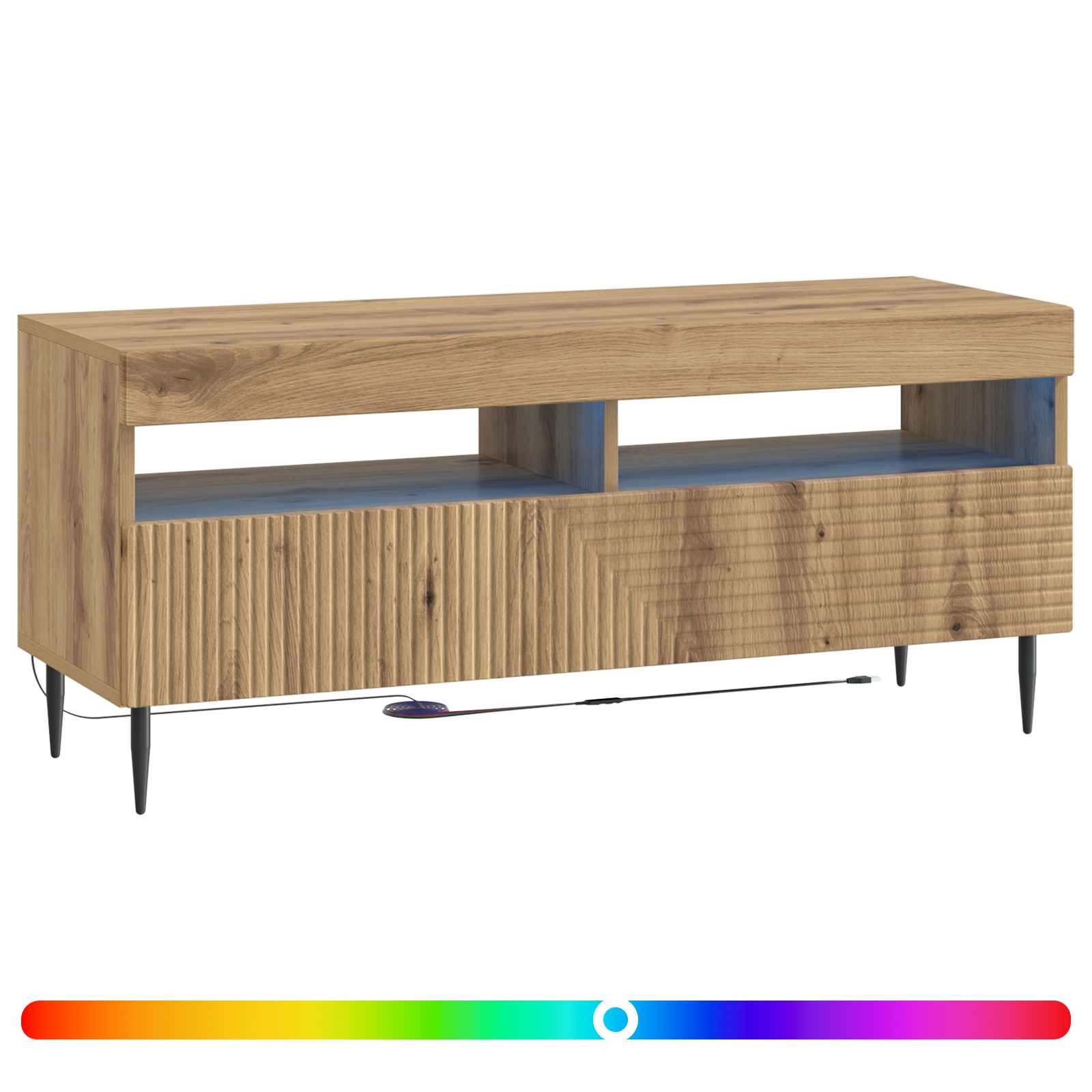 LED TV-kaappi Artisaanitammi Tekninen puu - Image 2