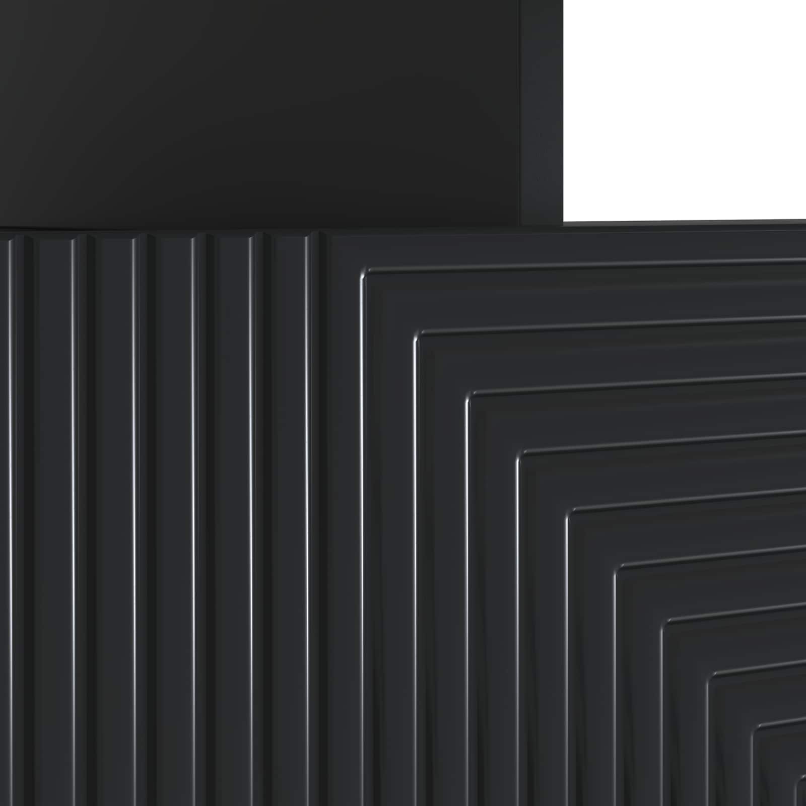 LED TV-kaappi Musta Tekninen puu - Image 7