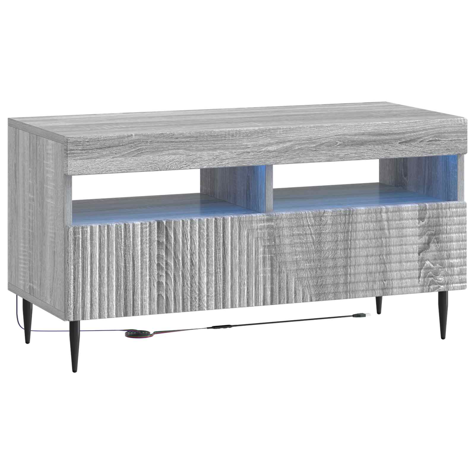 LED TV-kaappi Harmaa Sonoma Tekninen puu