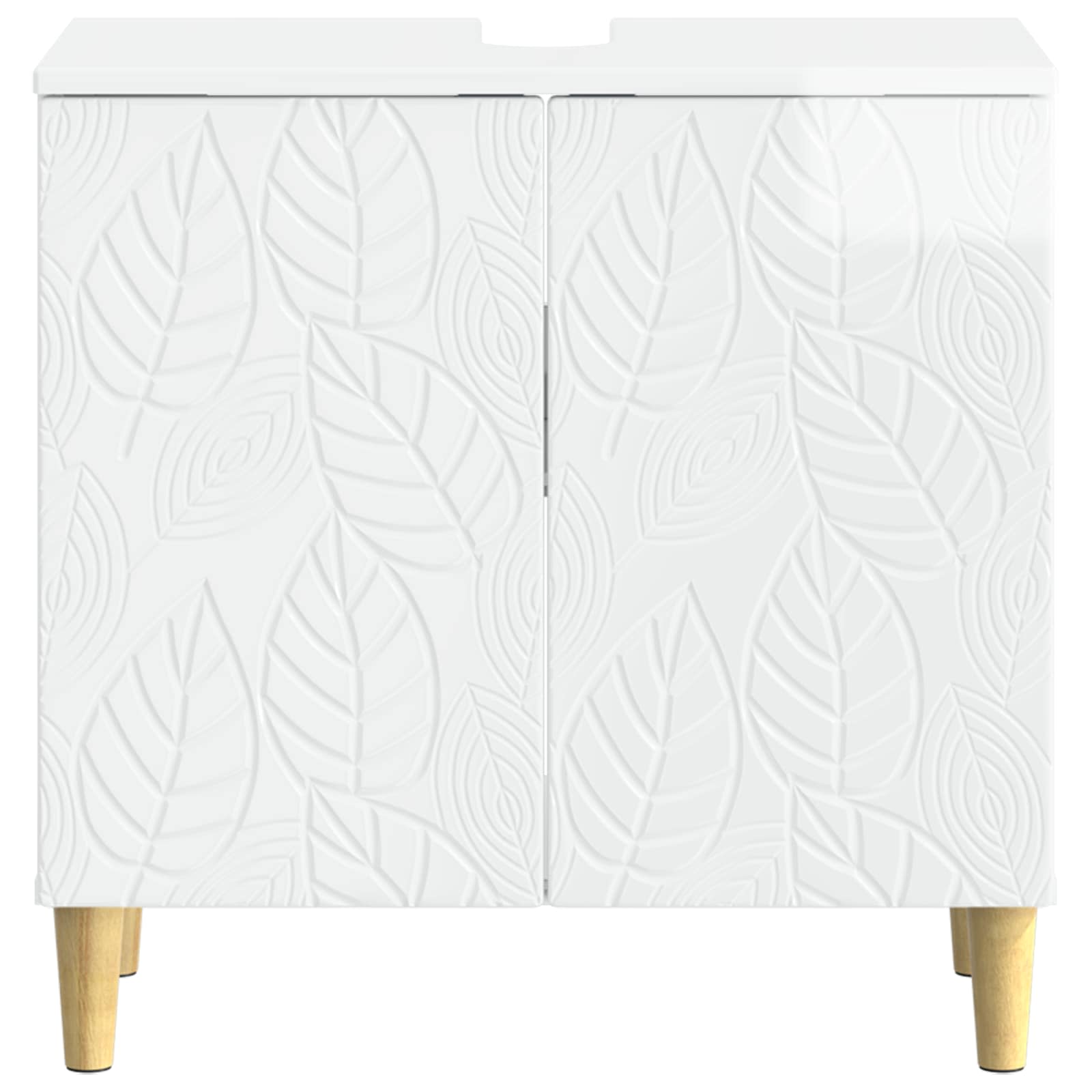 vidaXL Badkamer wastafelkast DELFT Hoogglans Wit 59,5 x 31,5 x 59 cm