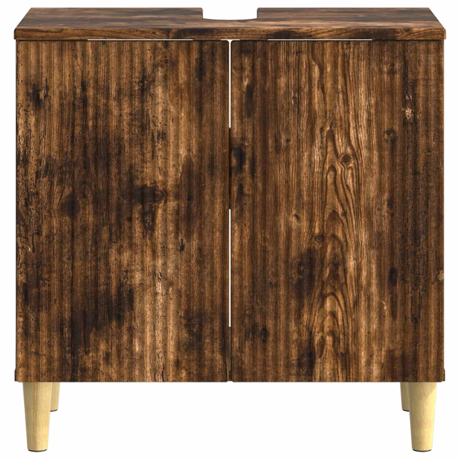 vidaXL Badkamer wastafelkast DELFT Gerookt eiken 59,5 x 31,5 x 59 cm