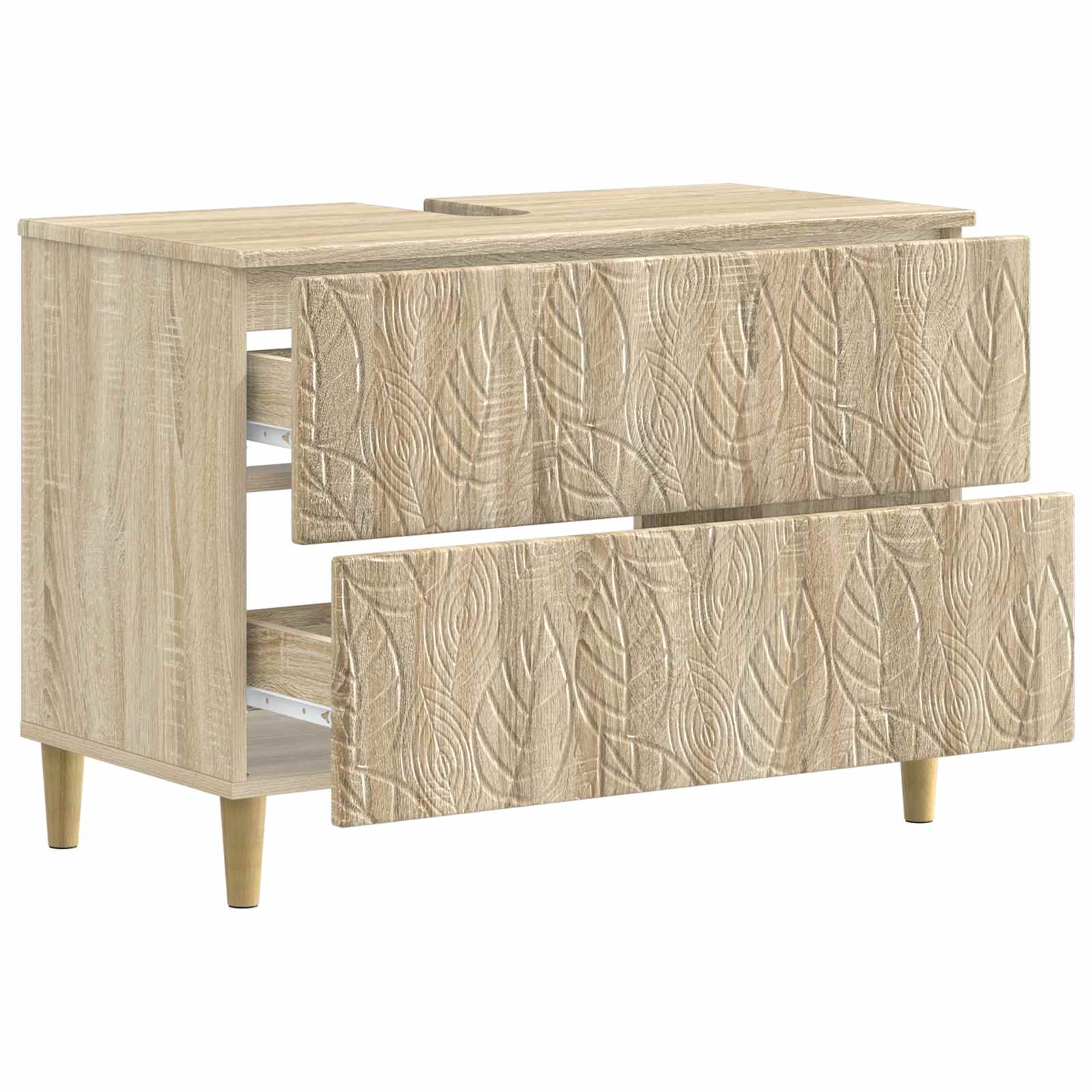 Шкаф за мивка в баня DELFT Дъб сонома 82 x 41 x 59 см – снимка 2