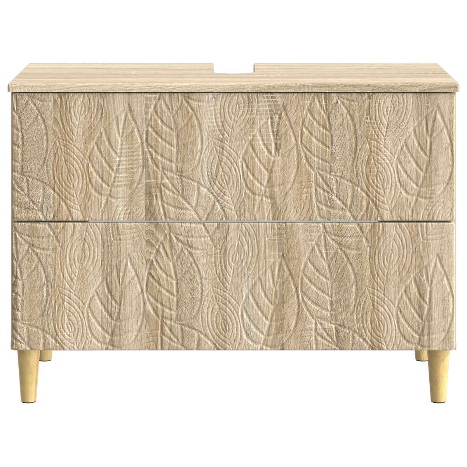 Шкаф за мивка в баня DELFT Дъб сонома 82 x 41 x 59 см – снимка 3