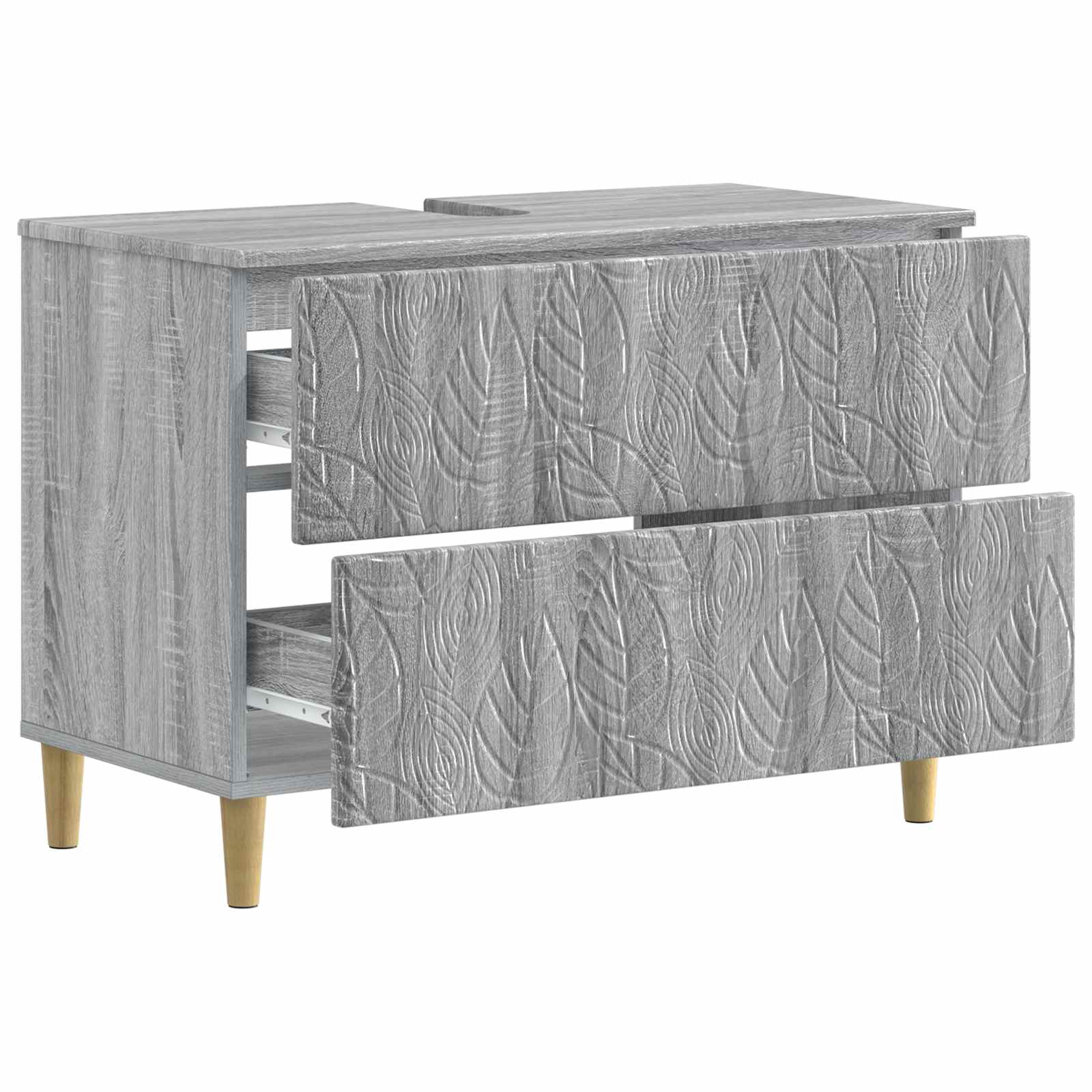 Шкаф за мивка в баня DELFT Сив Сонома 82 x 41 x 59 см – снимка 2