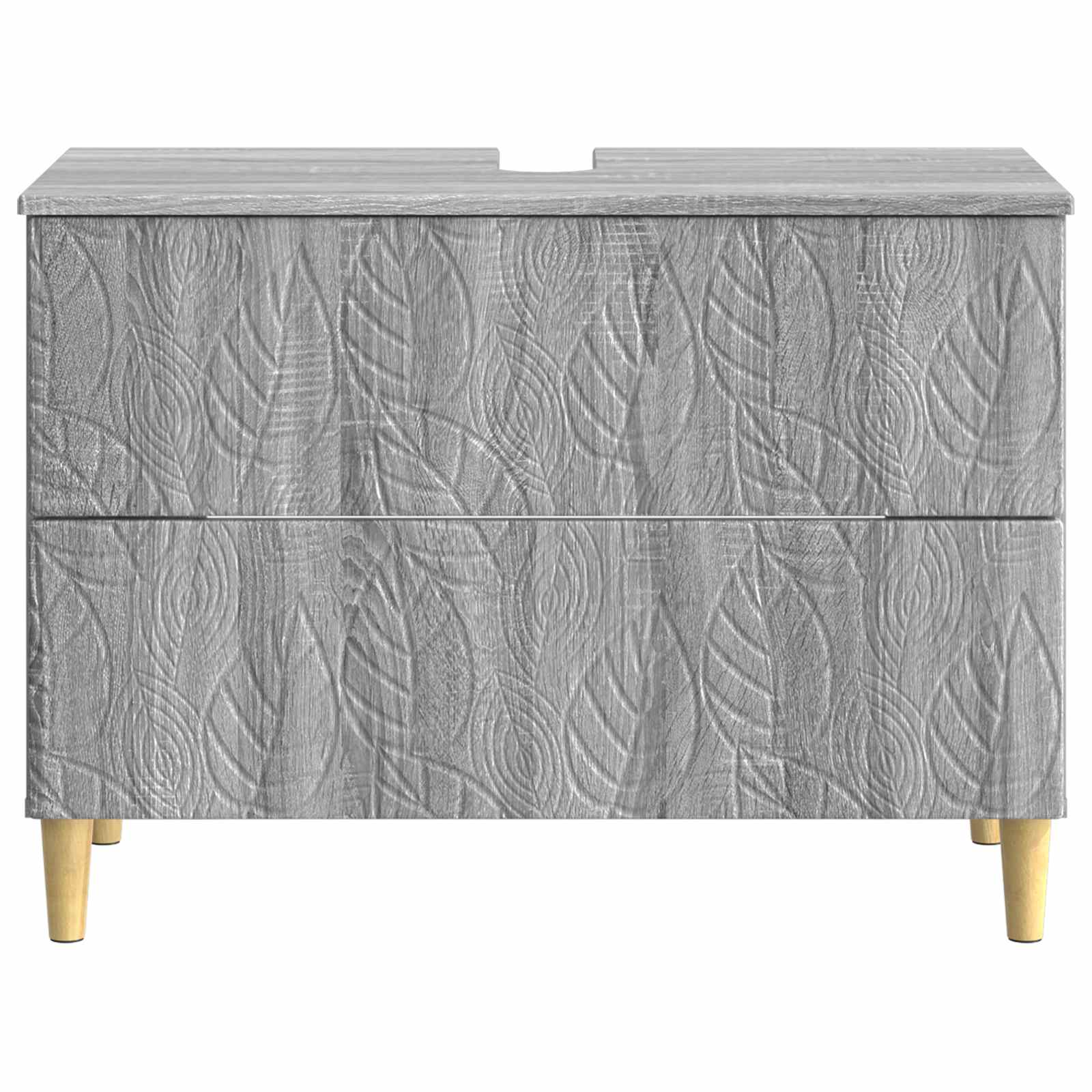 Шкаф за мивка в баня DELFT Сив Сонома 82 x 41 x 59 см – снимка 3