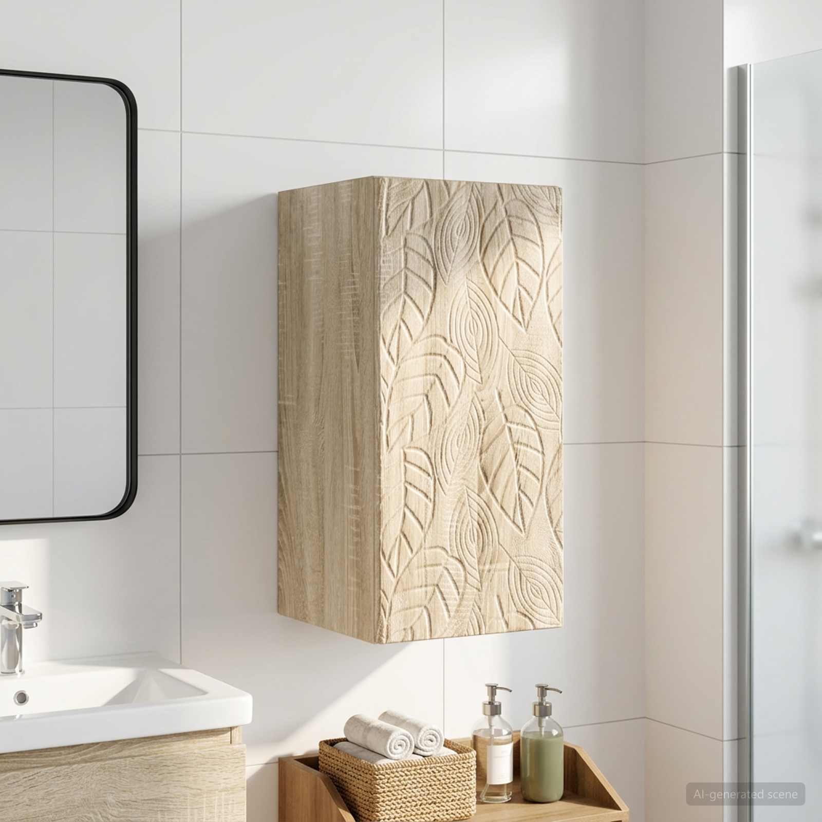 Armario de pared para baño DELFT Roble Sonoma 30 x 31 x 59 cm