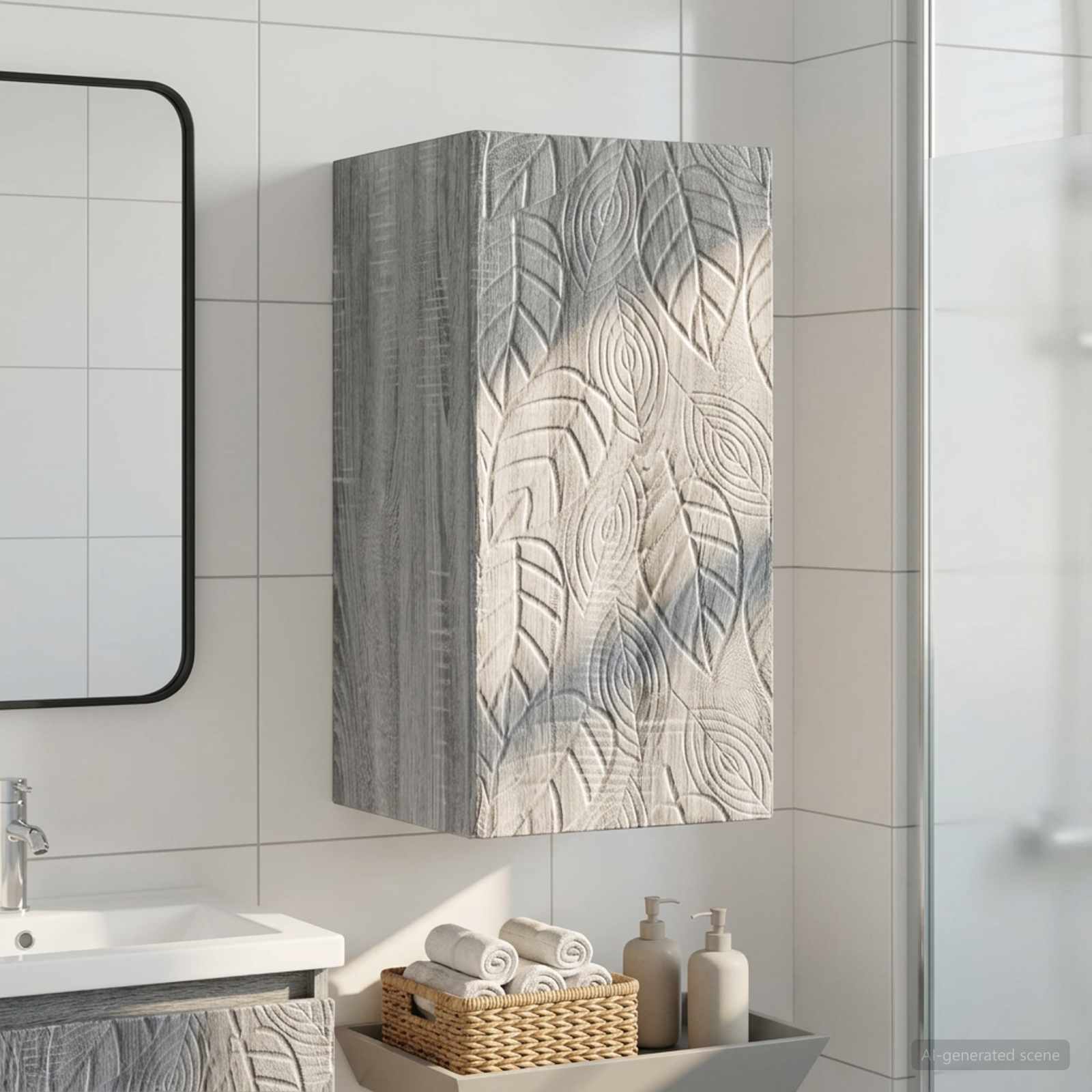 Armario de pared para baño DELFT Sonoma gris 30 x 31 x 59 cm