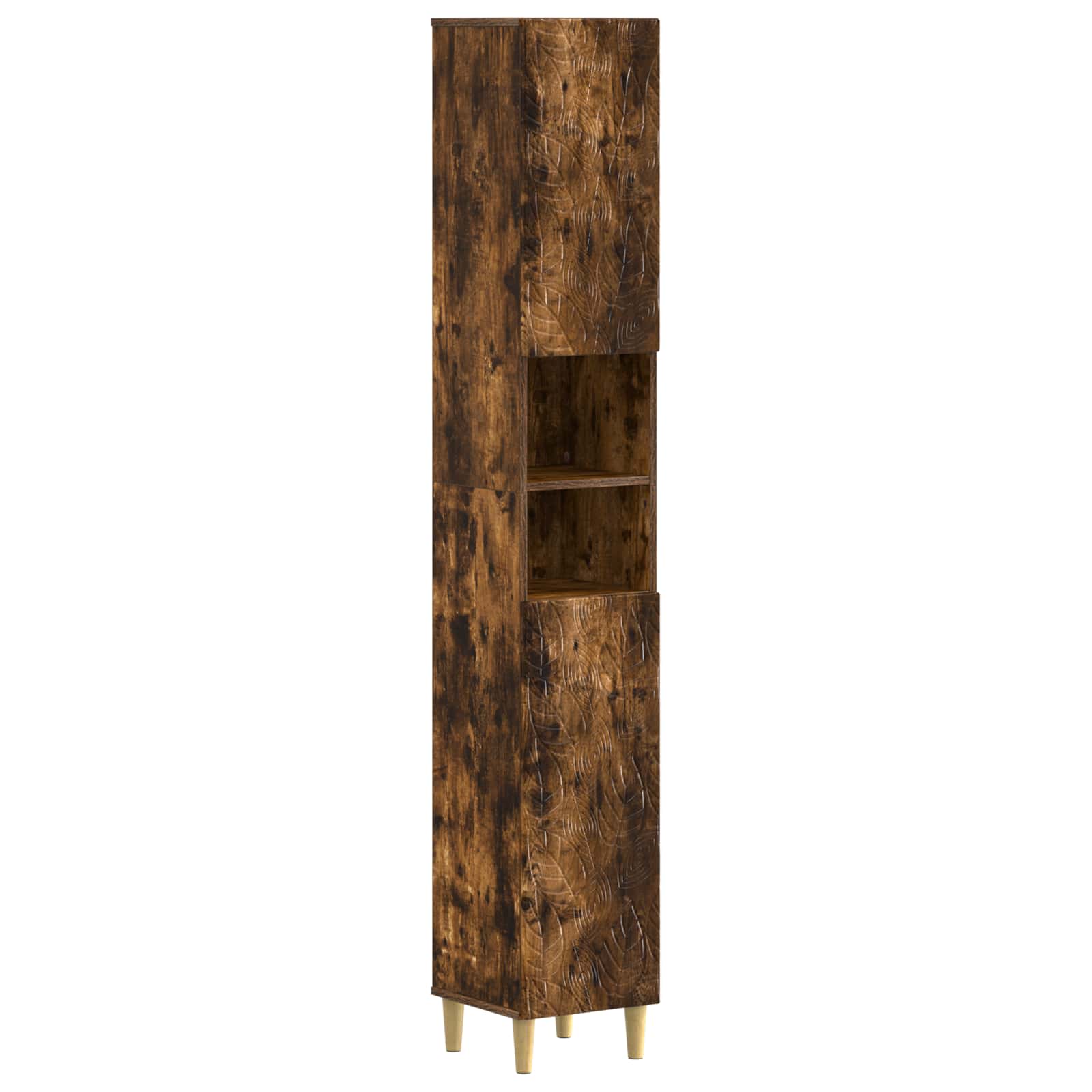 Badkamerkast met Open Plank DELFT Gerookt eiken – afbeelding 1