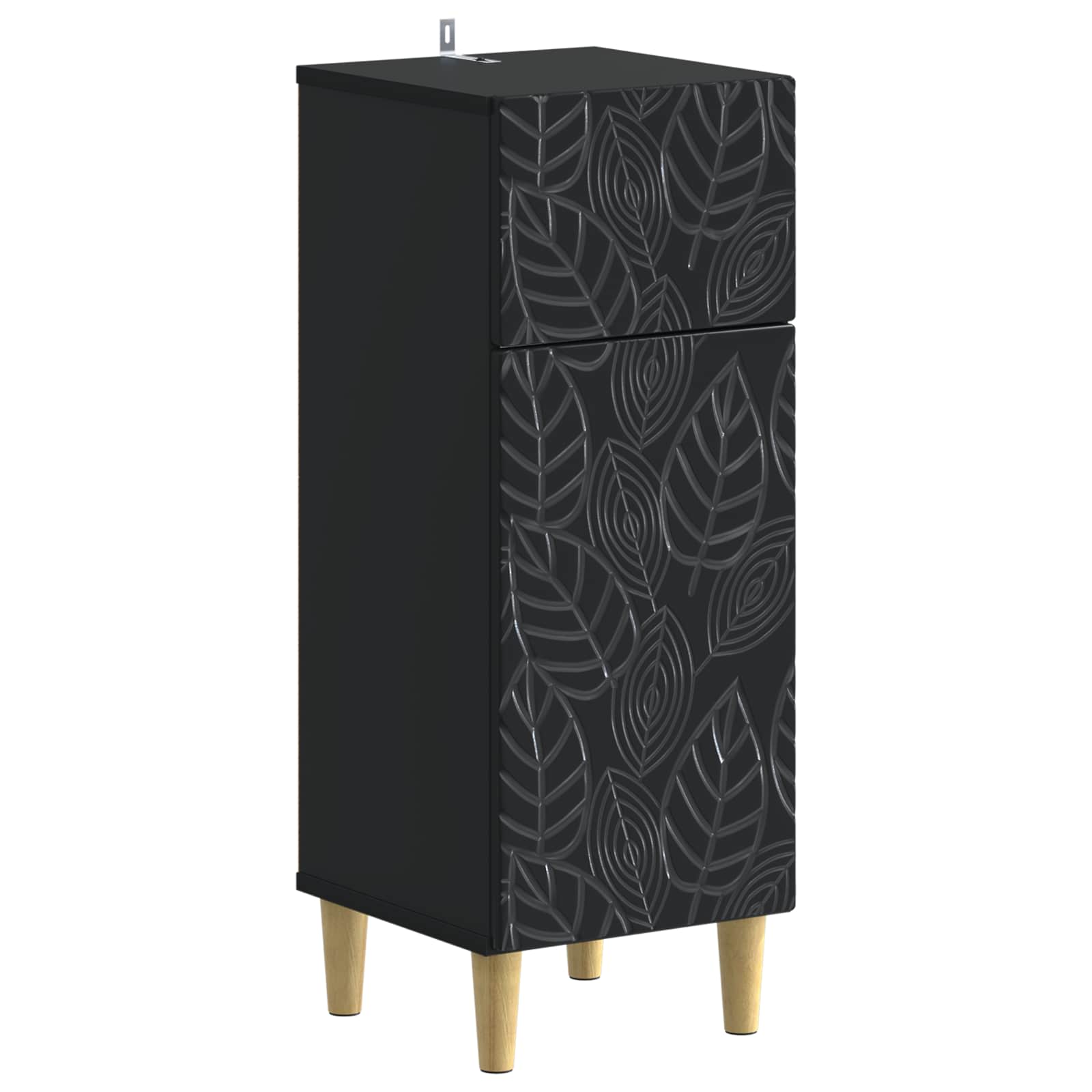 Vannitoa hoiukapp DELFT Must 30 x 31 x 80 cm Tehispuit
