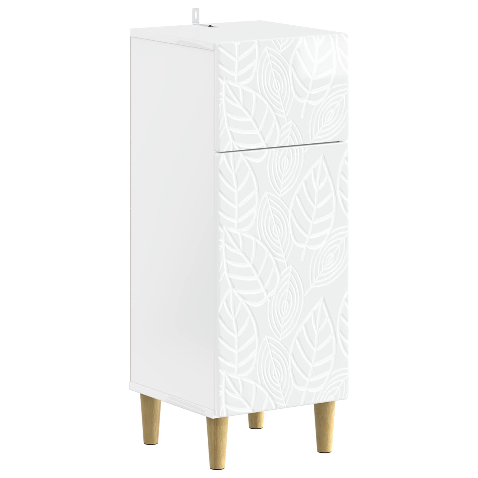 vidaXL Badkamer Opbergkast DELFT Hoogglans Wit 30 x 31 x 80 cm