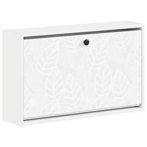 vidaXL Seinale kinnitatav jalan&otilde;ude kapp DELFT 71 x 17 x 43 cm Valge