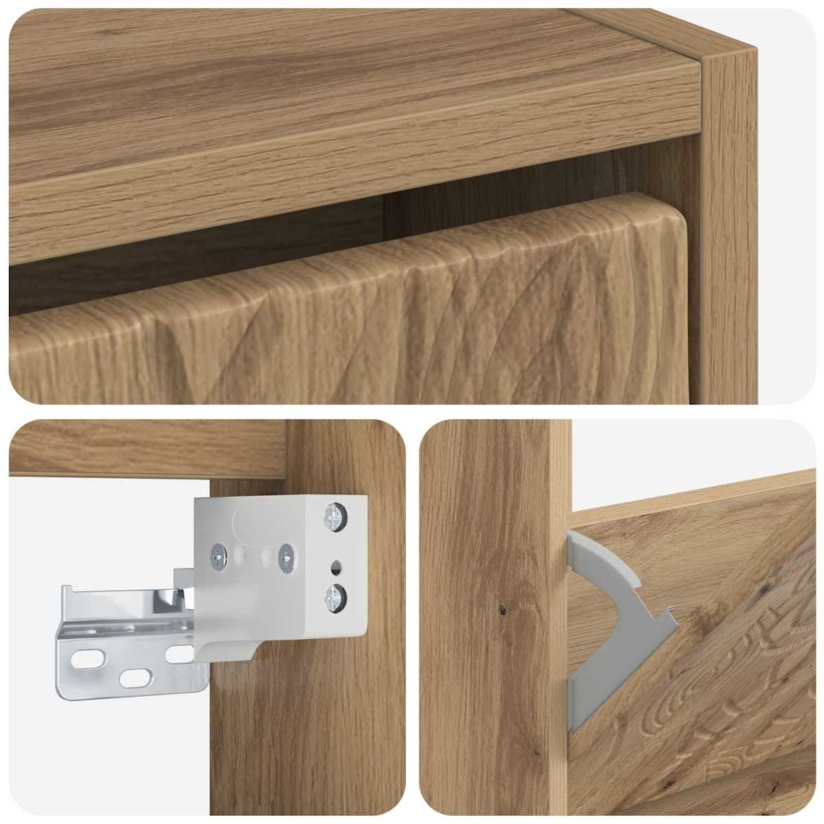 Vægmonteret Skoskab DELFT 71 x 17 x 43 cm Konstrueret træ - Billede 7