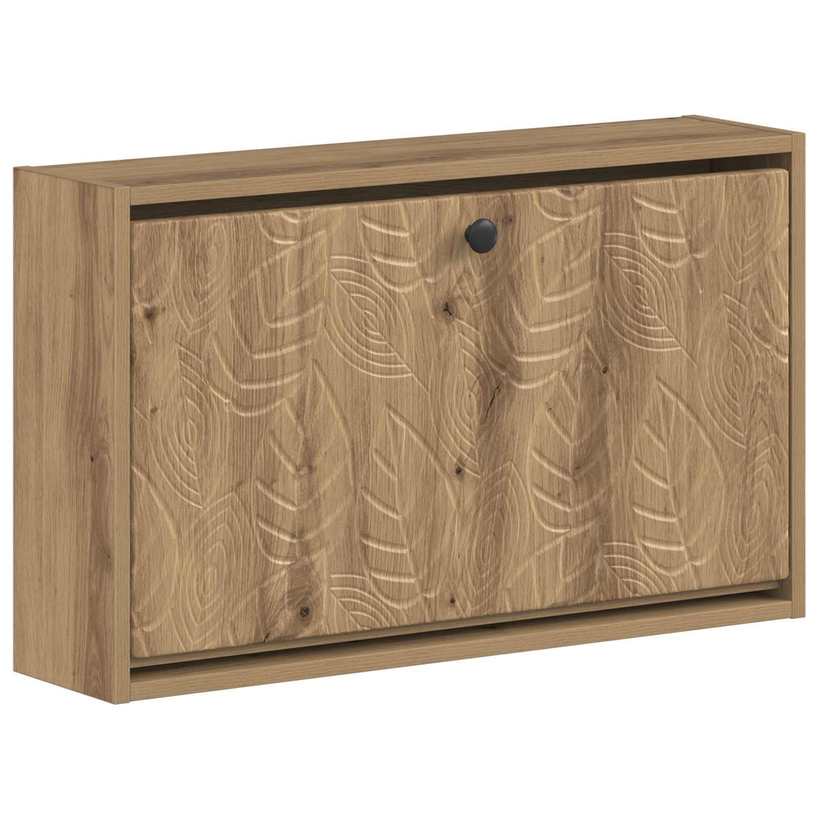 Wandgemonteerde Schoenkast DELFT 71 x 17 x 43 cm Bewerkt hout image 1