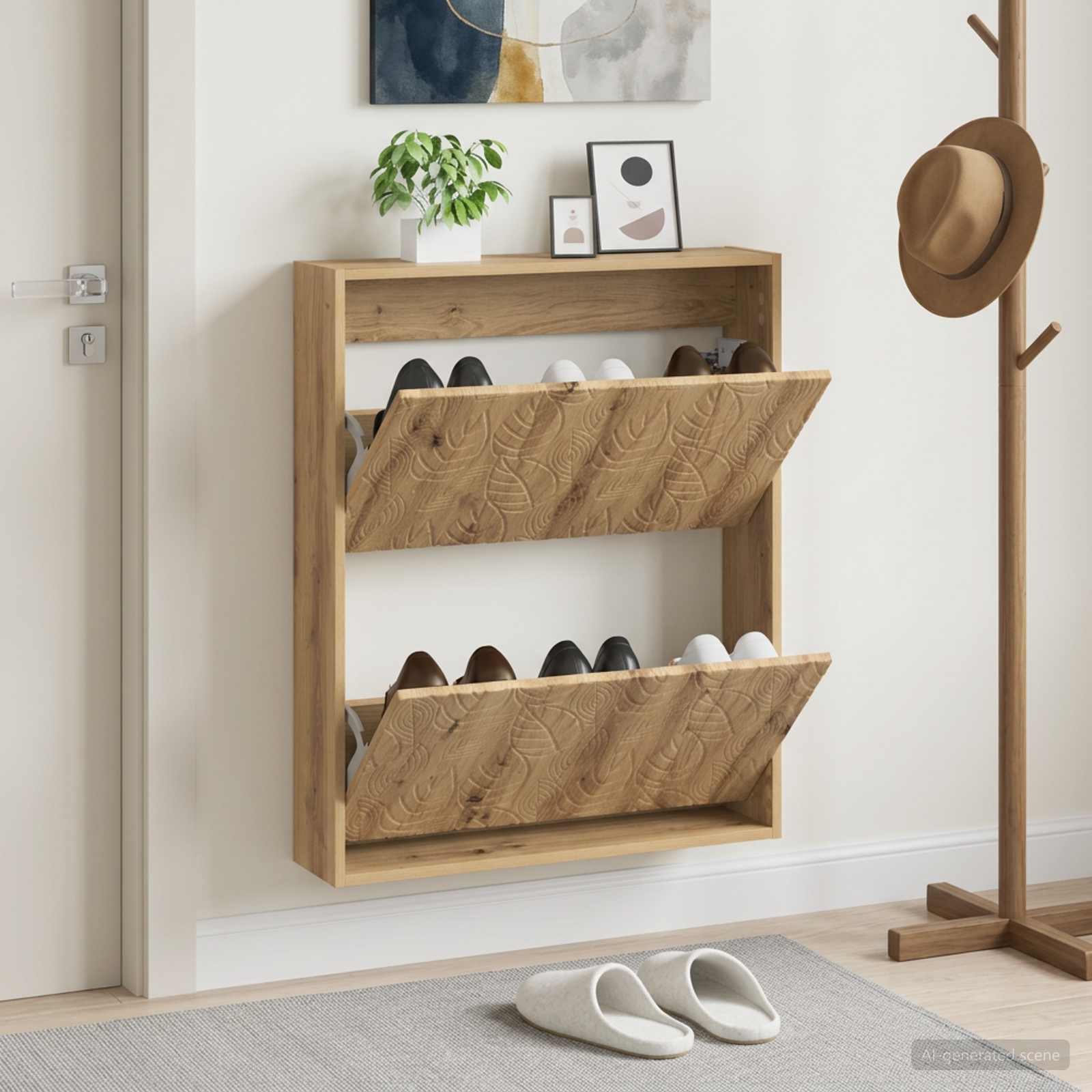 vidaXL Wandmontierter Schuhschrank DELFT 71 x 17 x 86 cm Holzwerkstoff