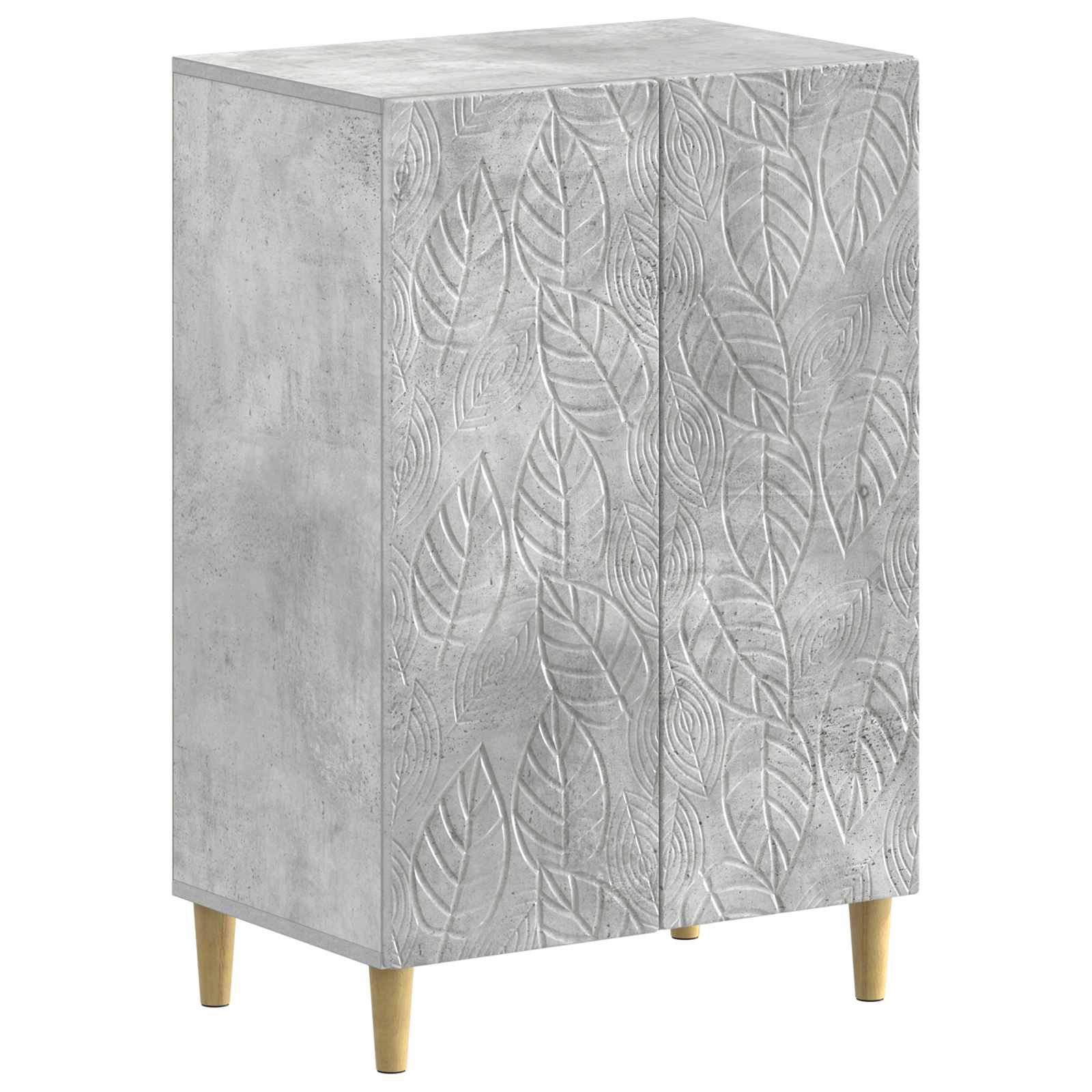 Schoenenkast DELFT 59,5 x 39,5 x 90 cm Bewerkt hout Betongrijs image 1