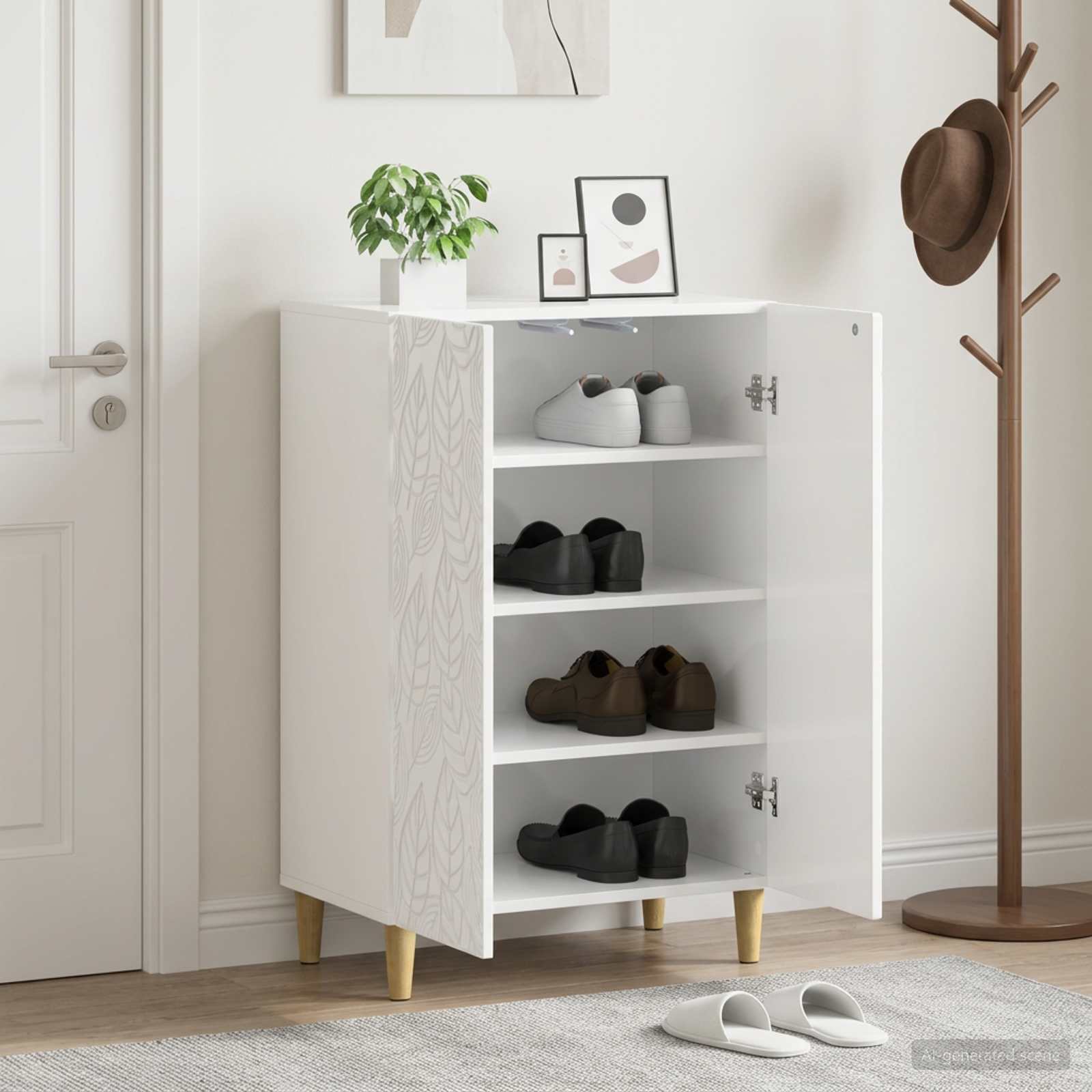 vidaXL Schoenenkast DELFT 59,5 x 39,5 x 90 cm Bewerkt hout