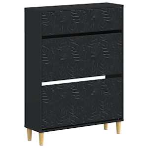 vidaXL Kinga kapp DELFT 78 x 24 x 103 cm Tehispuit Must