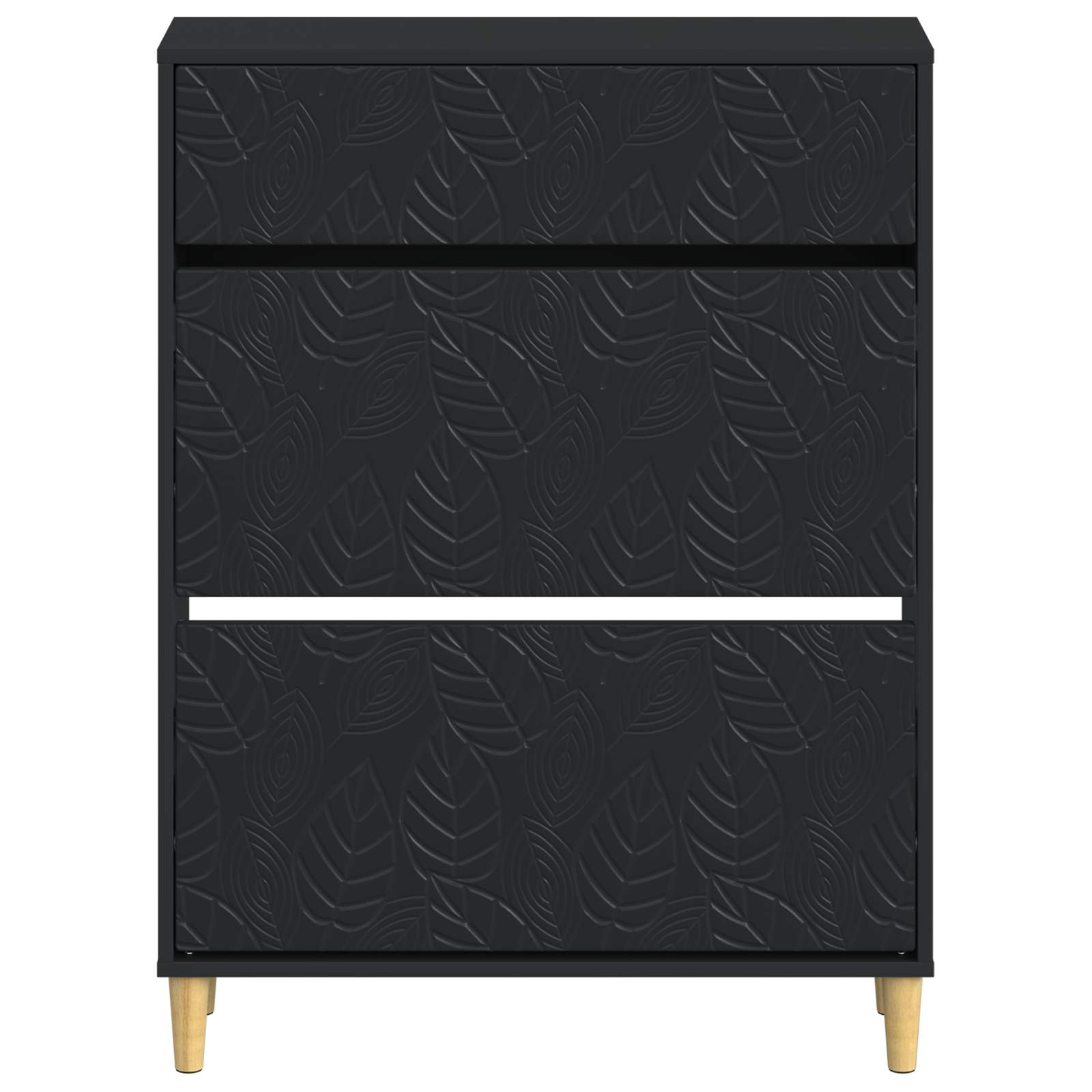 Schoenenkast DELFT 78 x 24 x 103 cm Bewerkt hout Zwart image 3