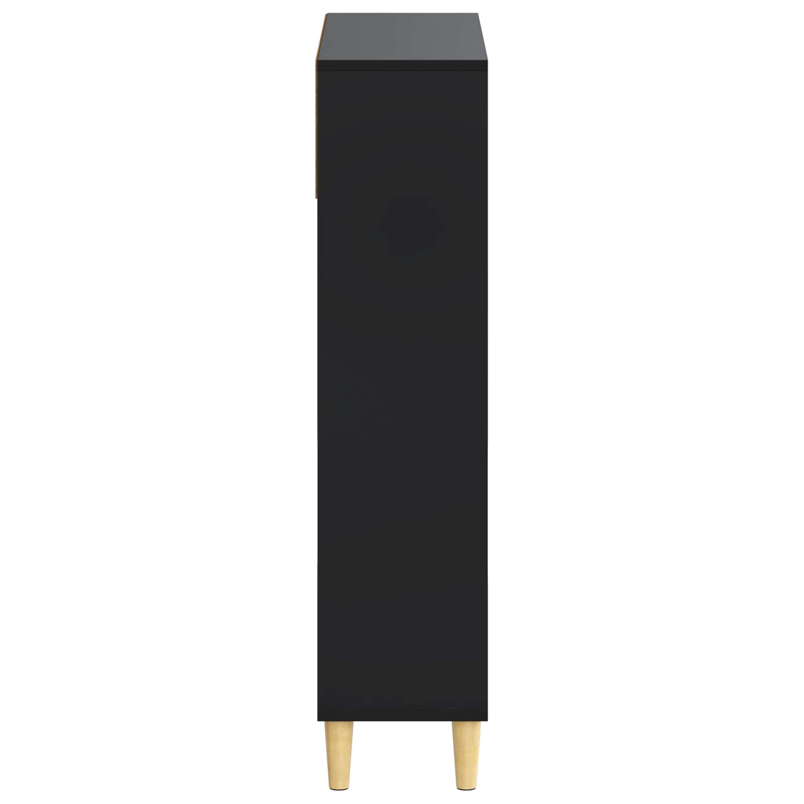 Schoenenkast DELFT 78 x 24 x 103 cm Bewerkt hout Zwart image 4