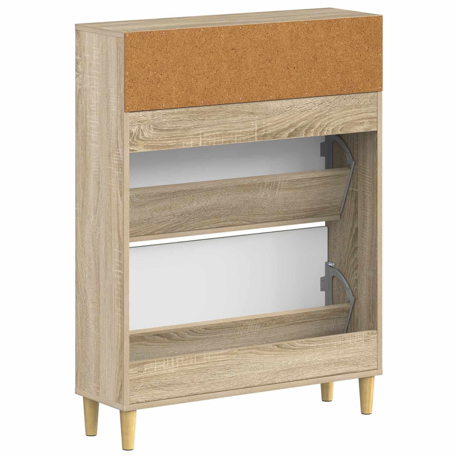 Schoenenkast DELFT 78 x 24 x 103 cm Bewerkt hout Sonoma Eiken image 5
