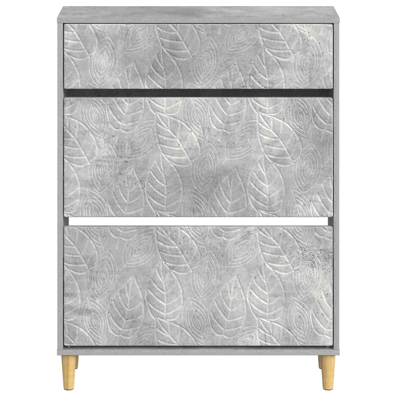 Schoenenkast DELFT 78 x 24 x 103 cm Bewerkt hout Betongrijs image 3