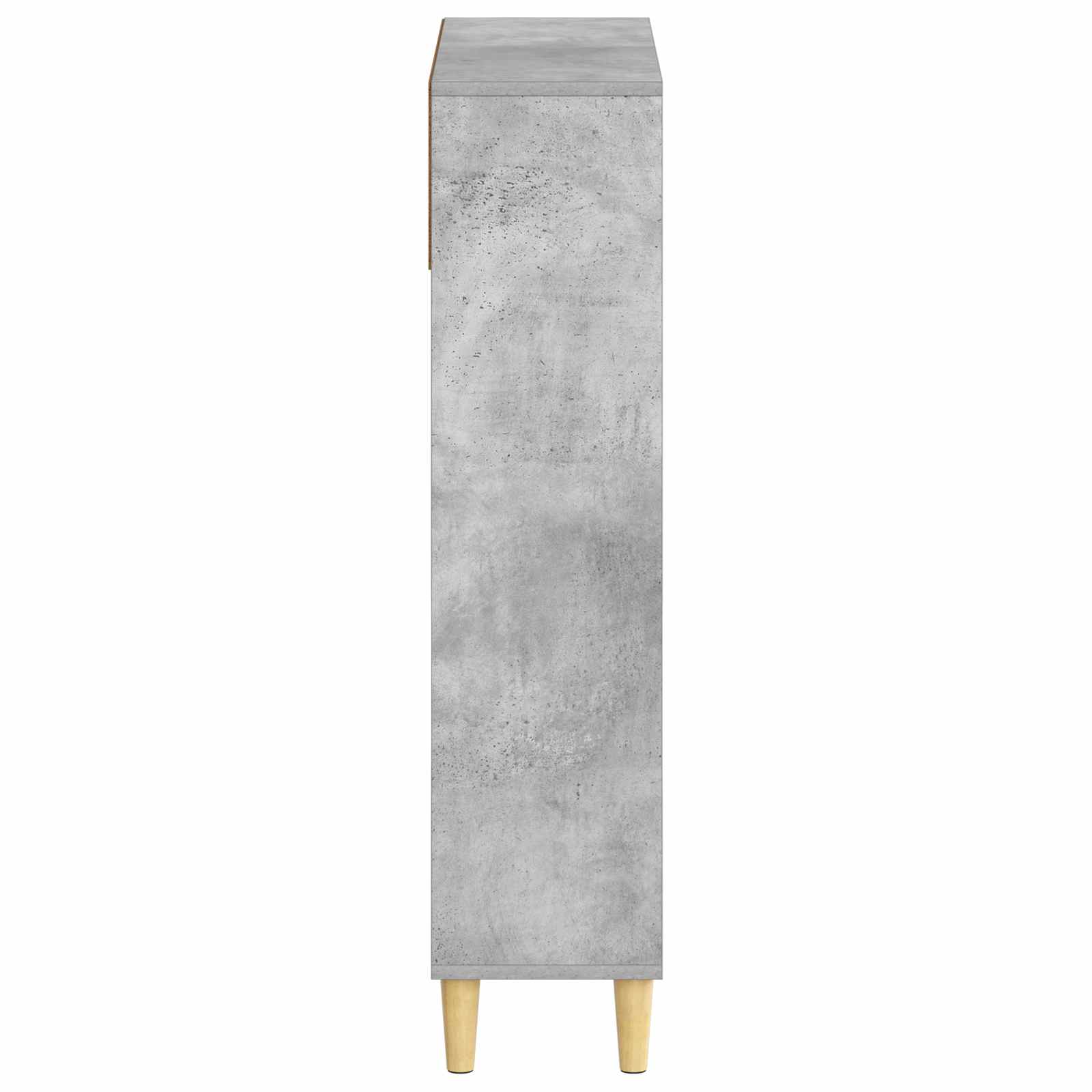 Schoenenkast DELFT 78 x 24 x 103 cm Bewerkt hout Betongrijs image 4