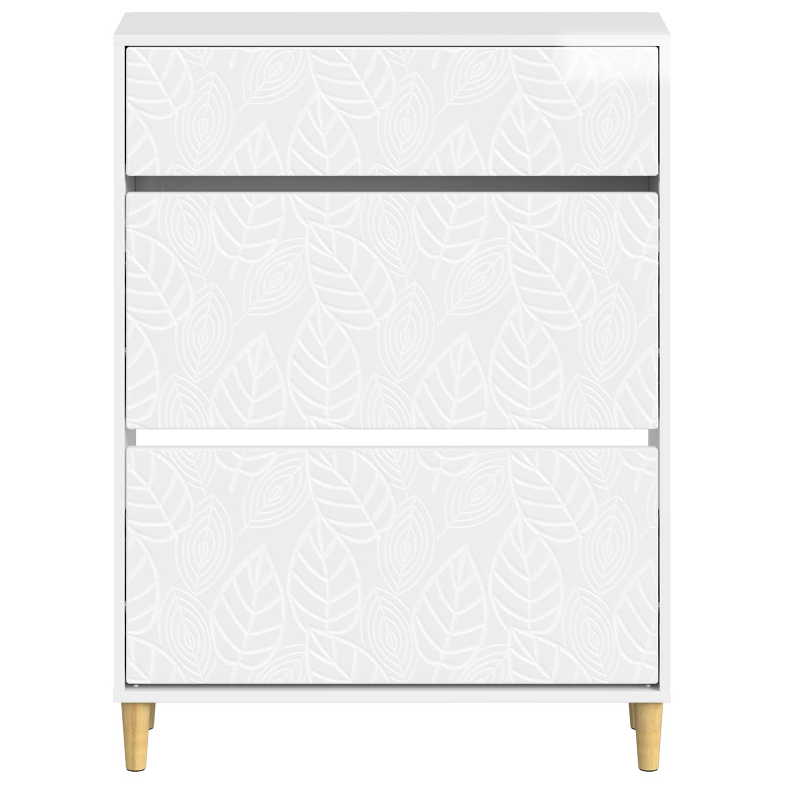 Schoenenkast DELFT 78 x 24 x 103 cm Bewerkt hout Hoogglans Wit image 3