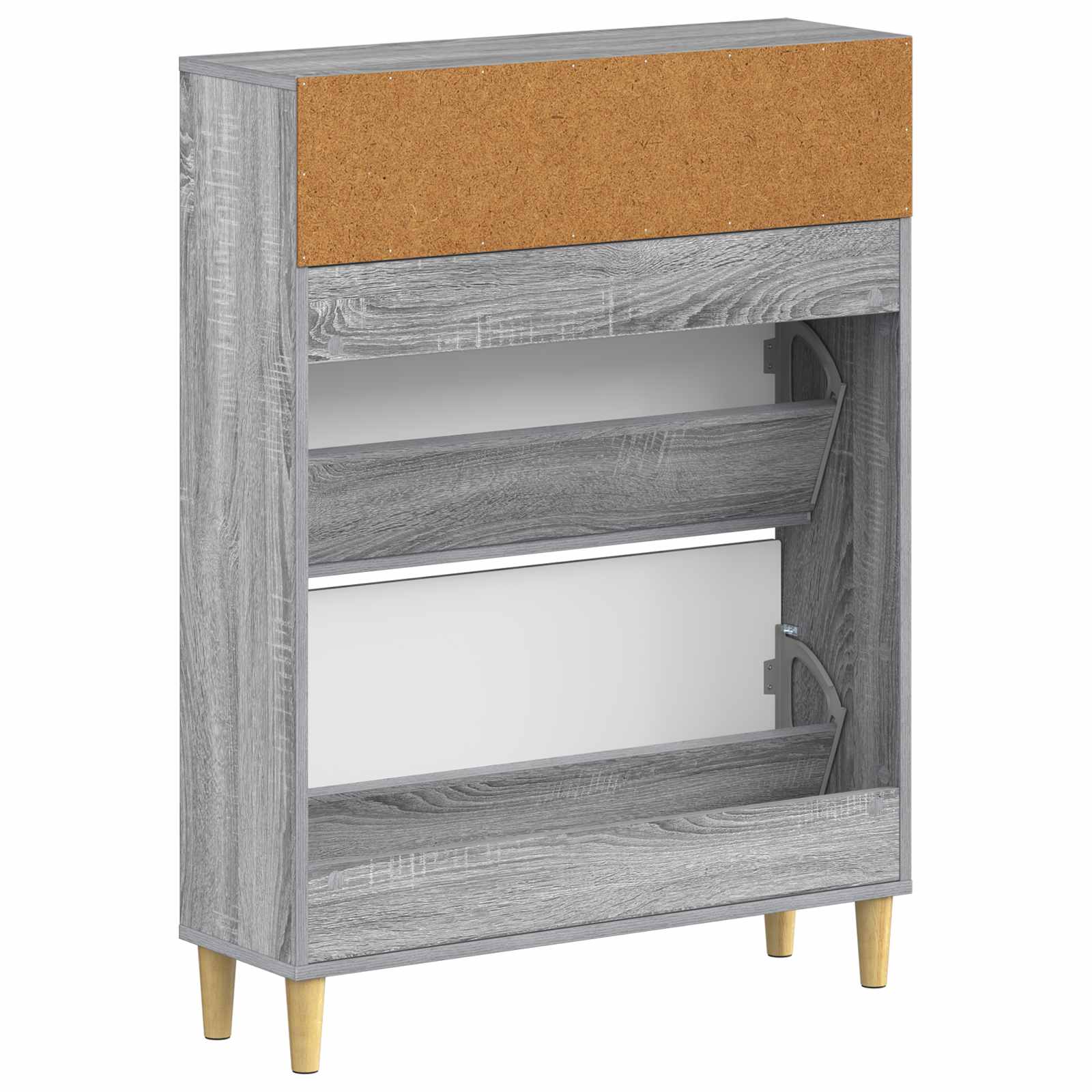 Schoenenkast DELFT 78 x 24 x 103 cm Bewerkt hout Grijs Sonoma image 5