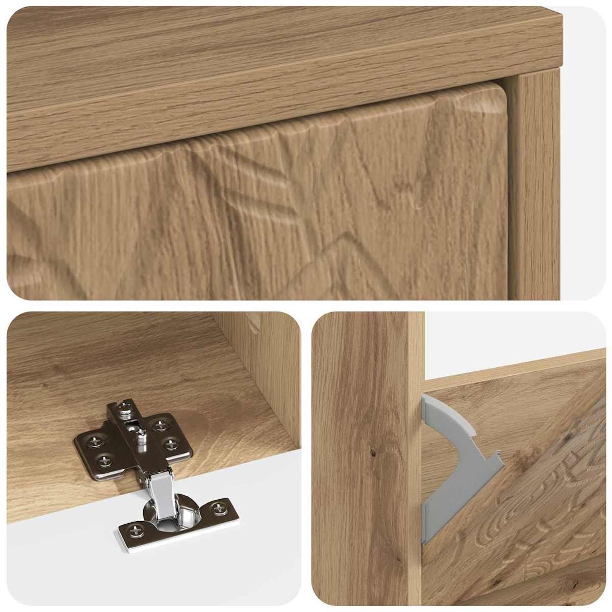 Sko skab DELFT 78 x 24 x 103 cm Konstrueret træ - Billede 7