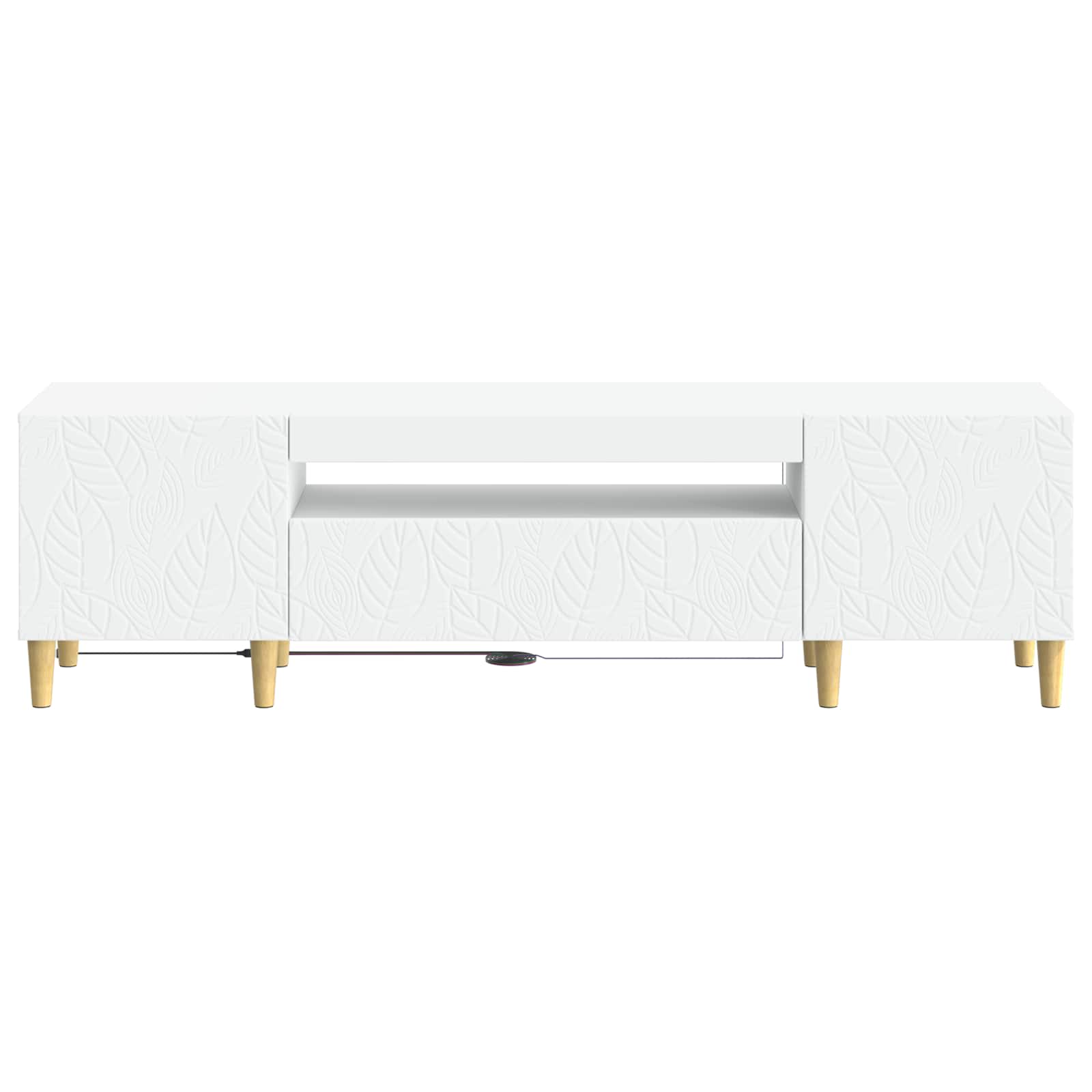 LED TV-kaappi valkoinen Tekninen puu - Image 4