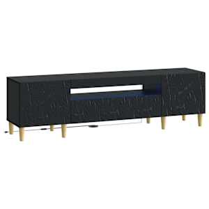 vidaXL LED TV kapp DELFT 153 x 35 x 43 cm Must Tehispuit