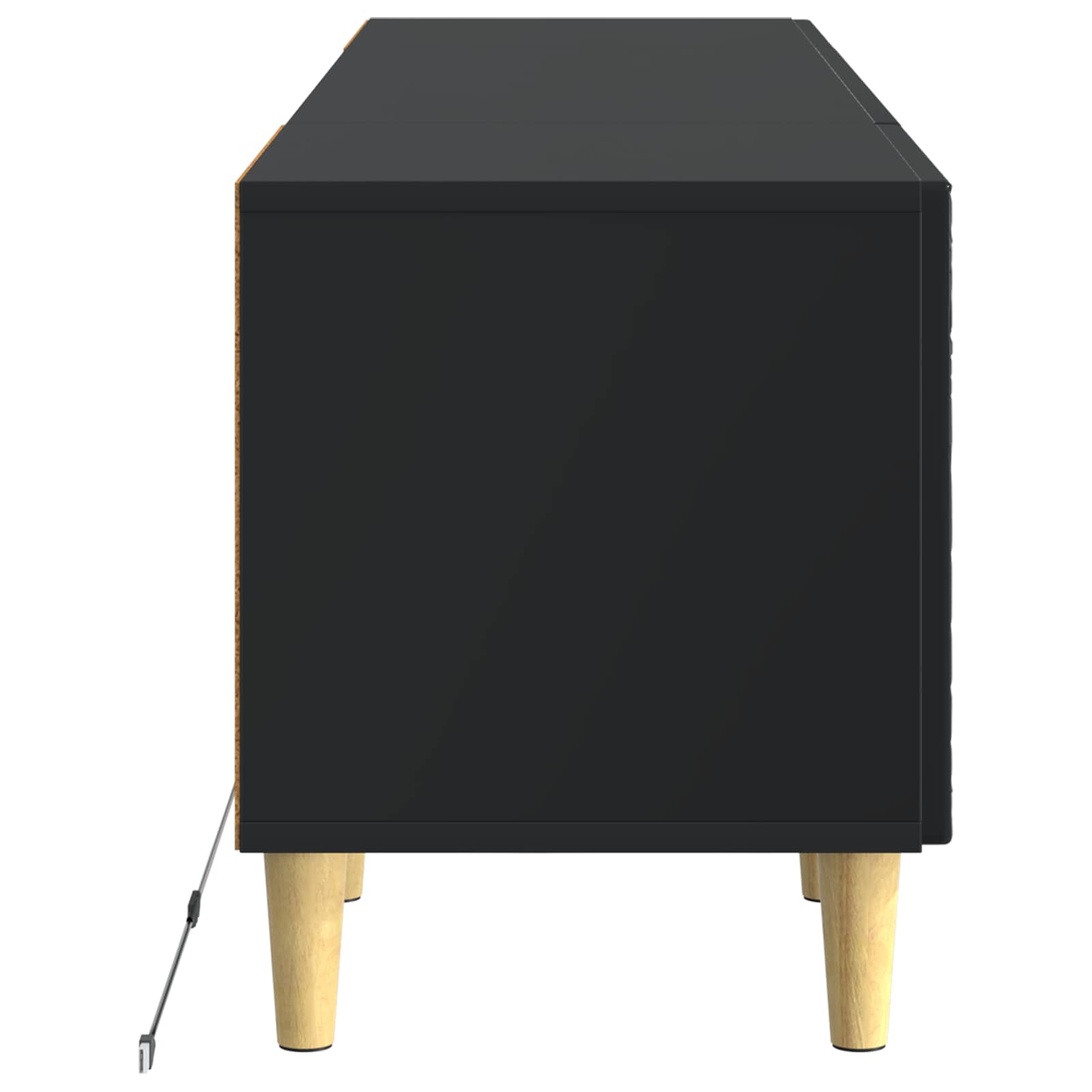 LED TV-kaappi Musta Tekninen puu - Image 5