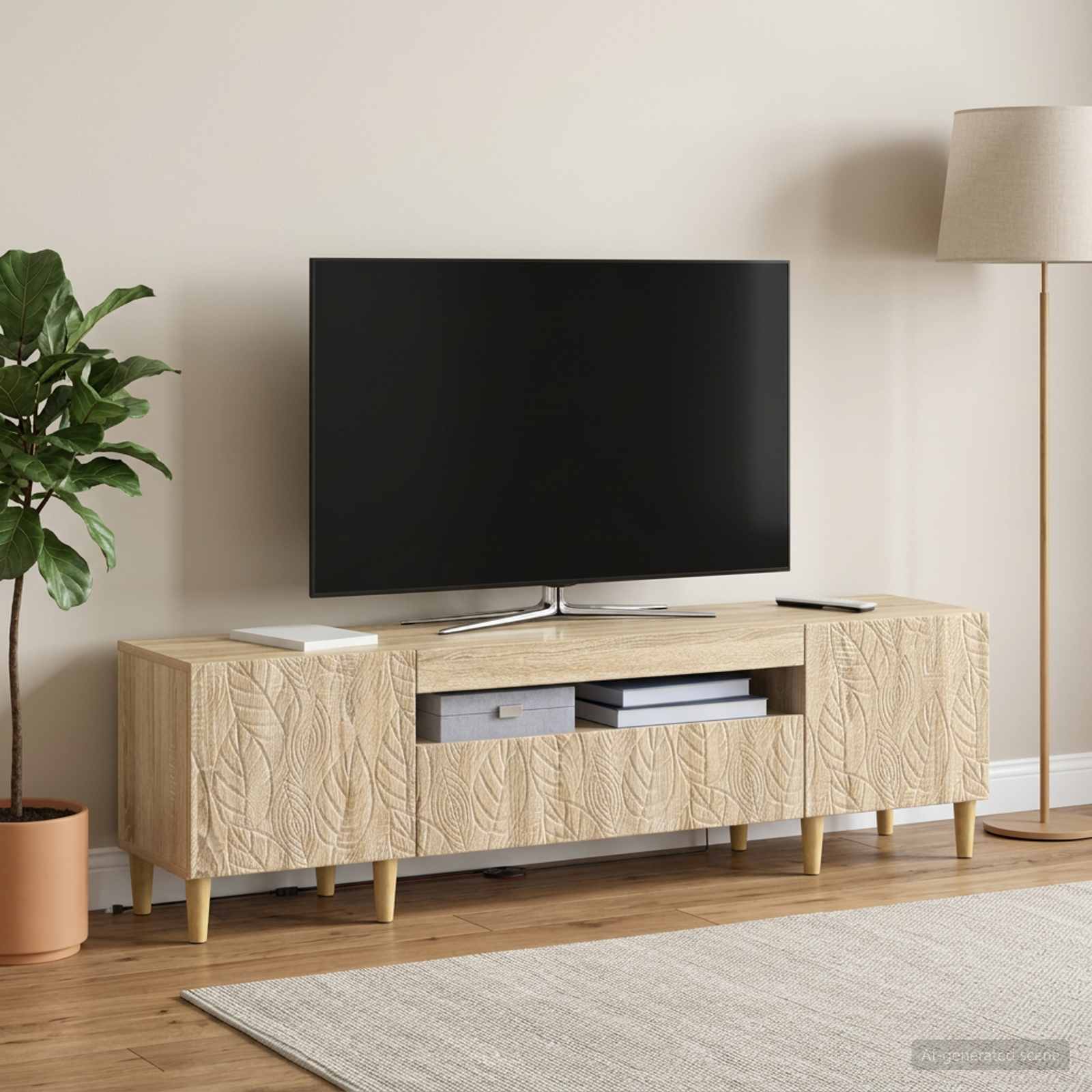 LED TV omarica DELFT 153 x 35 x 43 cm Sonoma hrast