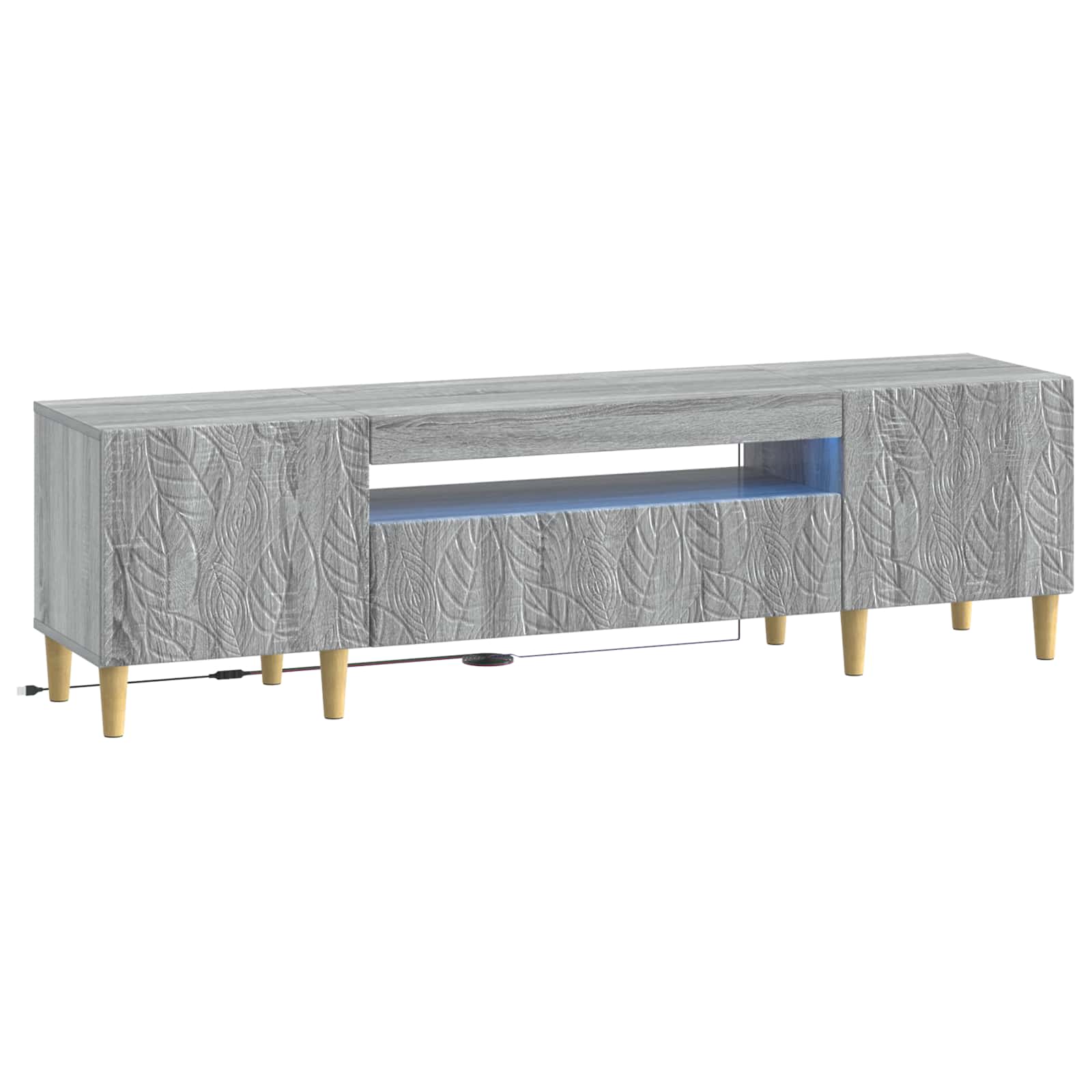 LED TV-kaappi Harmaa Sonoma Tekninen puu